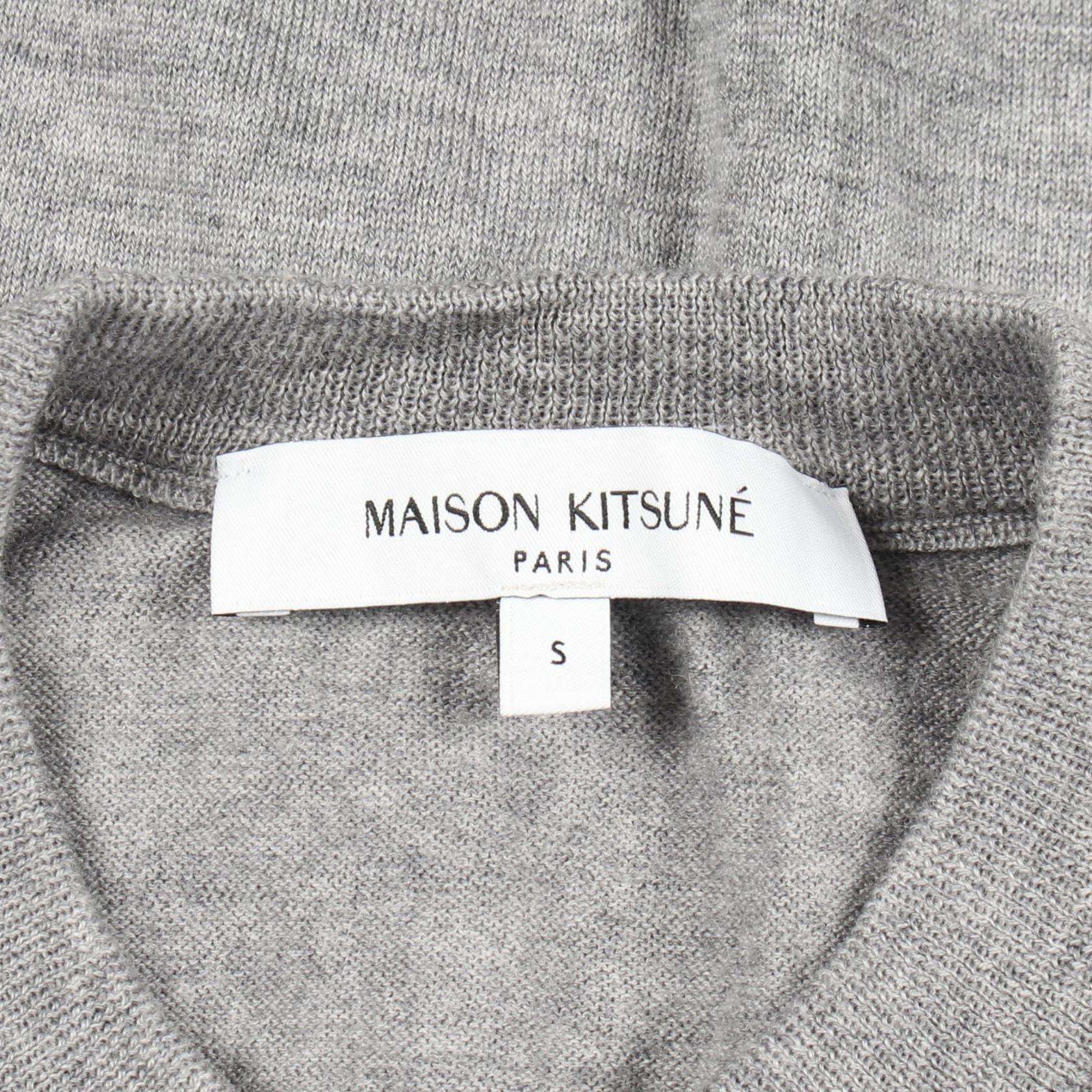 Maison Kitsune Maison Kitsune Maison Kitsune FOX Patch Wool Cardigan Textile Tops DUTY FREE for USA Size ONE SIZE - 3 Thumbnail