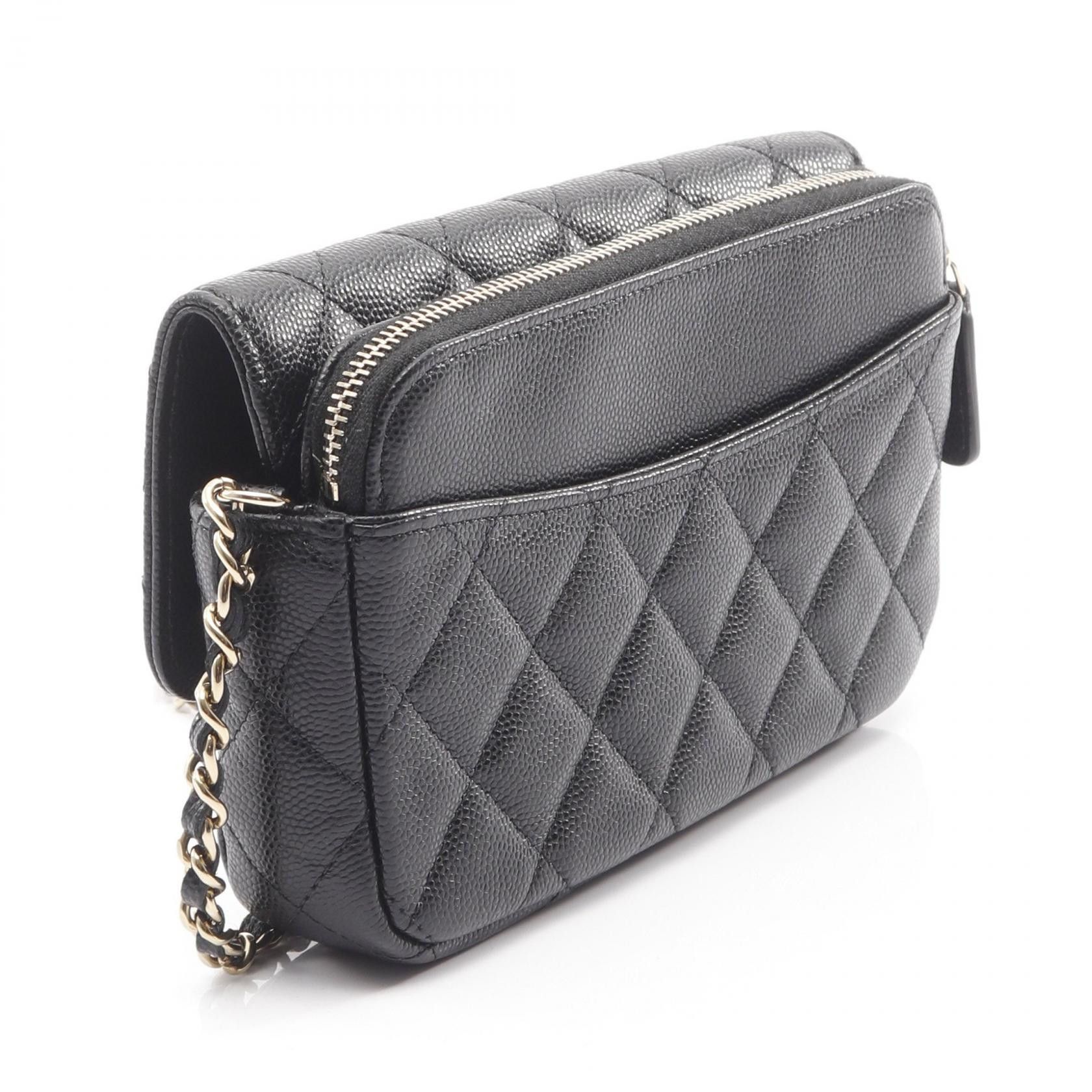 Chanel Chanel Chanel Matelasse Grained Calfskin Phone Wallet Leather Shoulder Bag AP2096 DUTY FREE for USA Size ONE SIZE - 2 Thumbnail