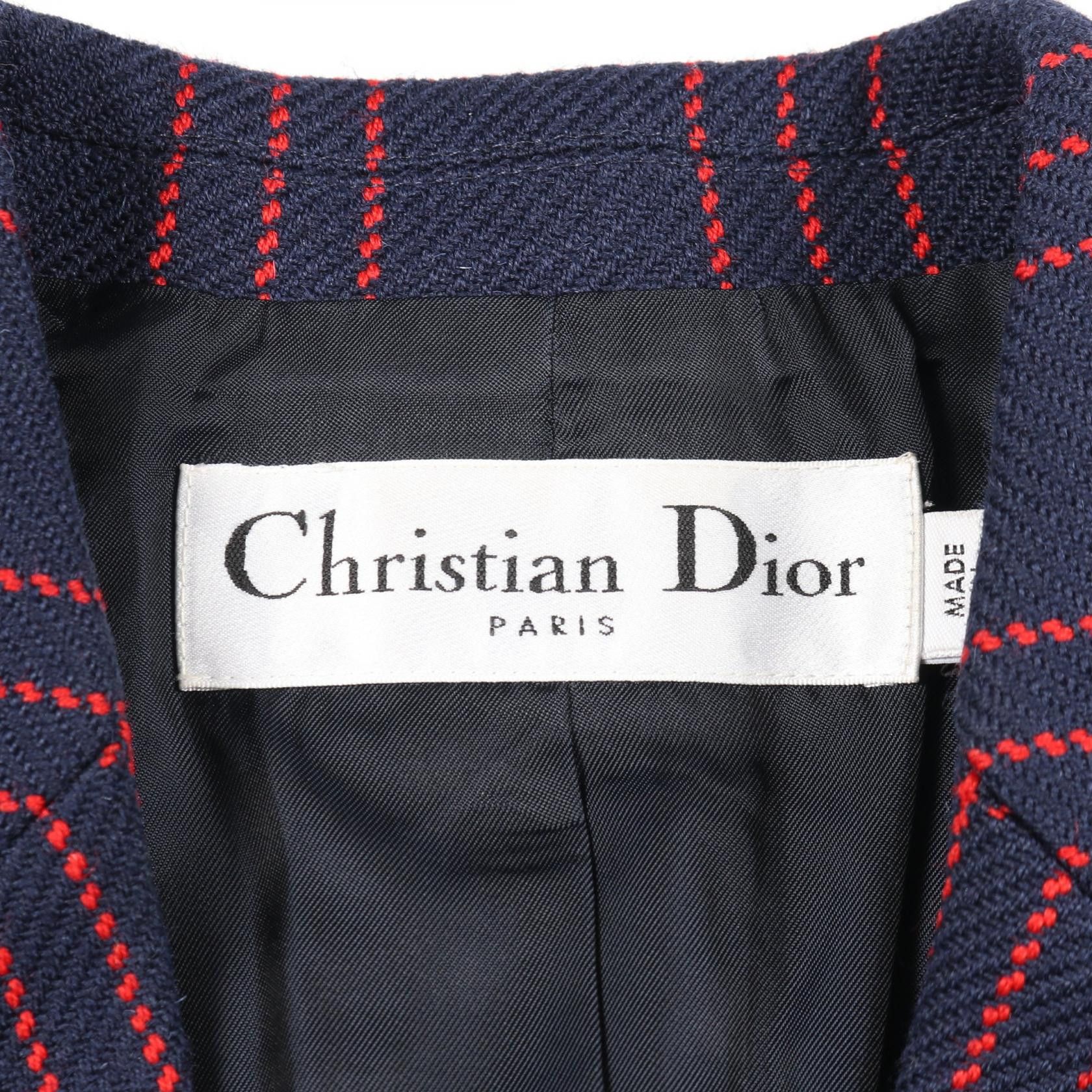 Dior Dior Dior Wool Tailored Jacket Textile Outerwear 851v12a1029 DUTY FREE for USA Size ONE SIZE - 3 Thumbnail