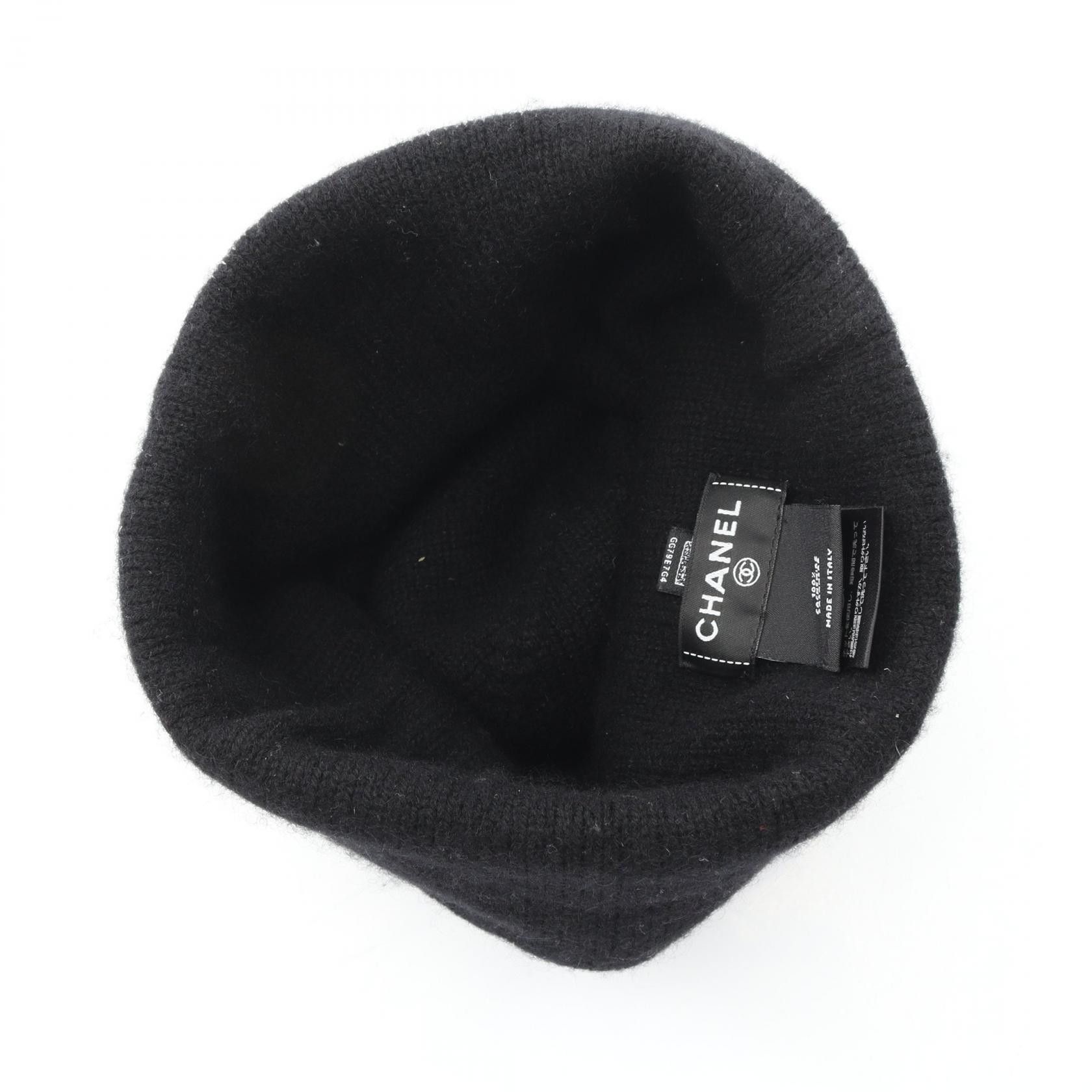 Chanel Chanel Chanel Camellia Logo Cashmere Knit Cap Textile Hats DUTY FREE for USA Size ONE SIZE - 3 Thumbnail