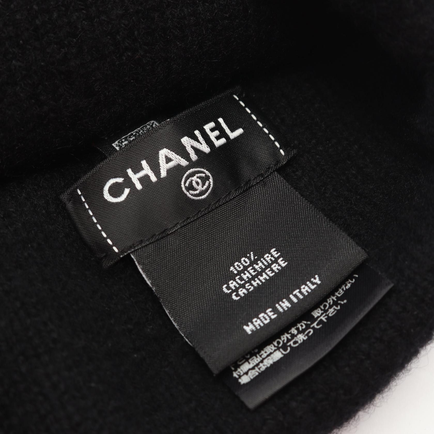 Chanel Chanel Chanel Camellia Logo Cashmere Knit Cap Textile Hats DUTY FREE for USA Size ONE SIZE - 4 Thumbnail