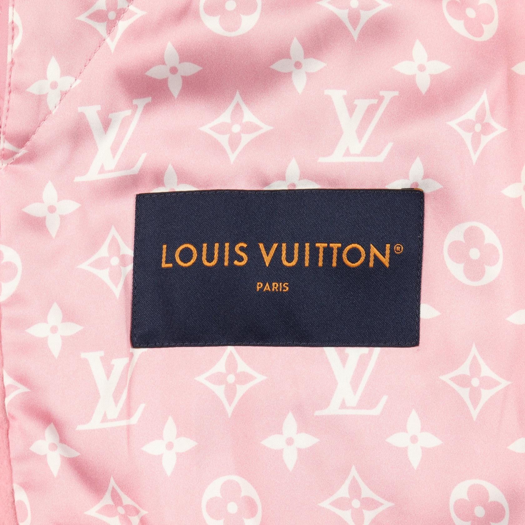 Louis Vuitton Louis Vuitton Louis Vuitton Signature Leather Wool Cashmere Leather Varsity Jacket Textile Outerwear DUTY FREE for USA Size ONE SIZE - 3 Thumbnail