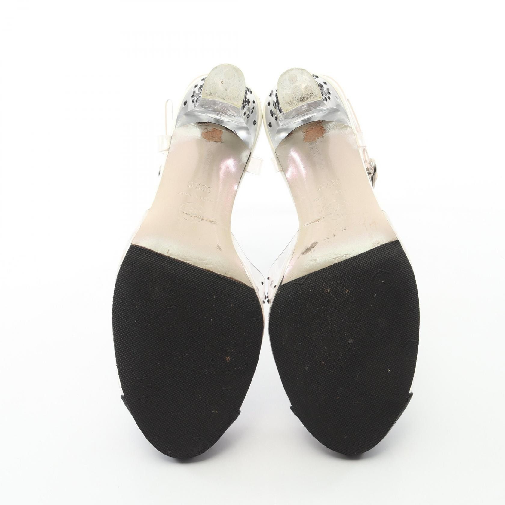 Chanel Chanel Chanel Coco Mark Rhinestone PVC Coated Canvas Sandals Plastic / Synthetic Other DUTY FREE for USA Size ONE SIZE - 4 Thumbnail