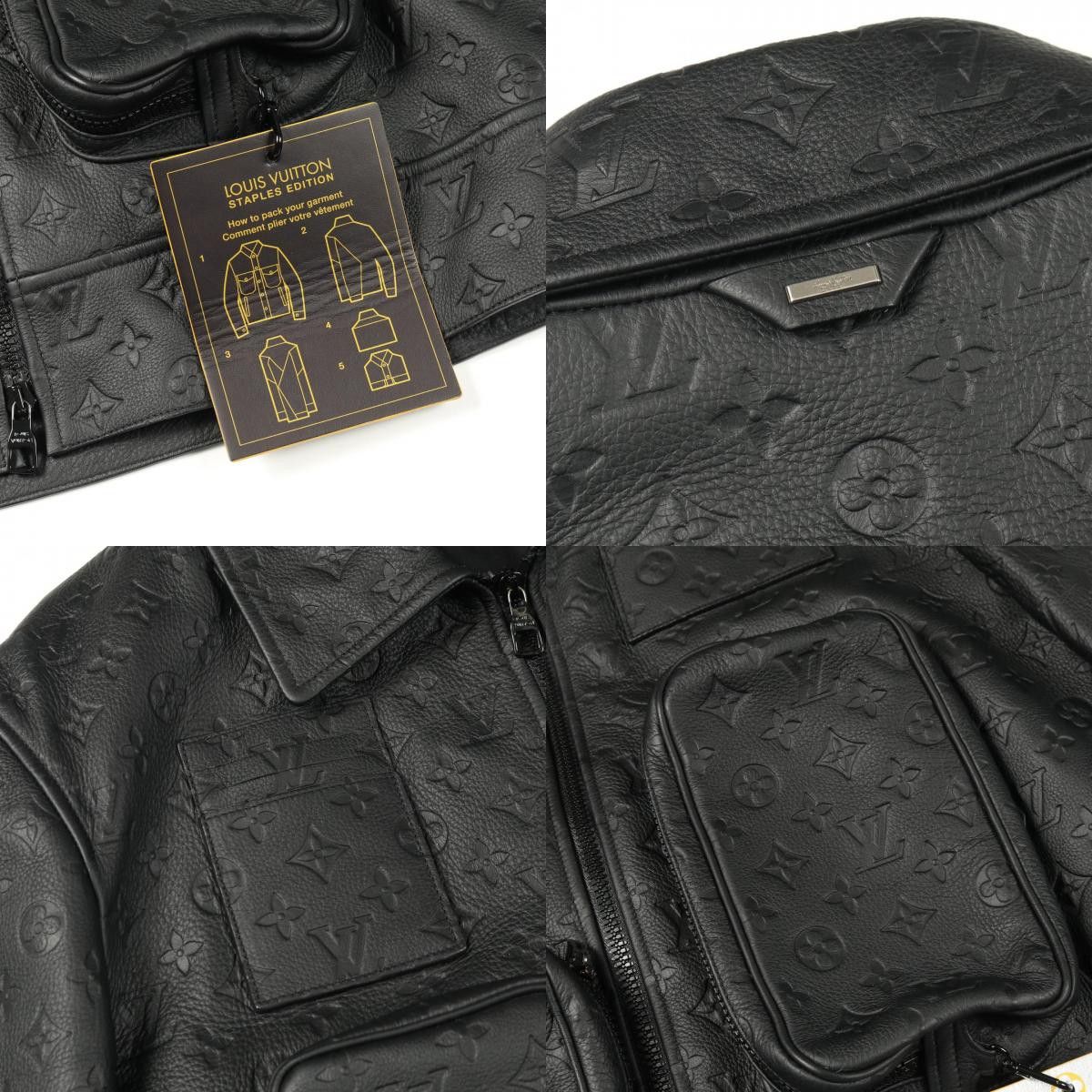 Louis Vuitton Louis Vuitton Louis Vuitton Monogram Embossed Leather Jacket Leather Outerwear DUTY FREE for USA Size ONE SIZE - 10 Thumbnail