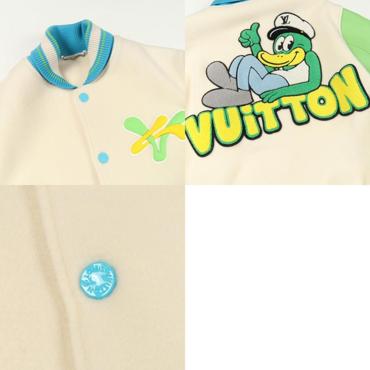 Louis Vuitton Louis Vuitton Louis Vuitton Rainbow Playground Varsity Wool Leather Jacket Textile Outerwear RM231YC8HOL63E DUTY FREE for USA Size ONE SIZE - 10 Thumbnail