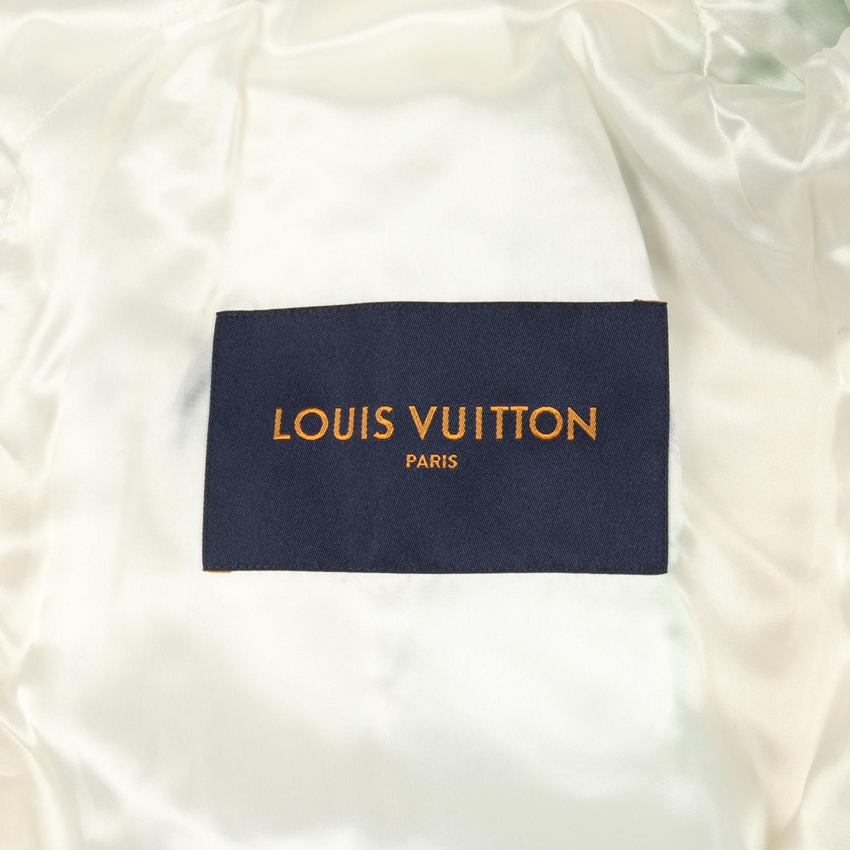 Louis Vuitton Louis Vuitton Louis Vuitton Rainbow Playground Varsity Wool Leather Jacket Textile Outerwear RM231YC8HOL63E DUTY FREE for USA Size ONE SIZE - 3 Thumbnail