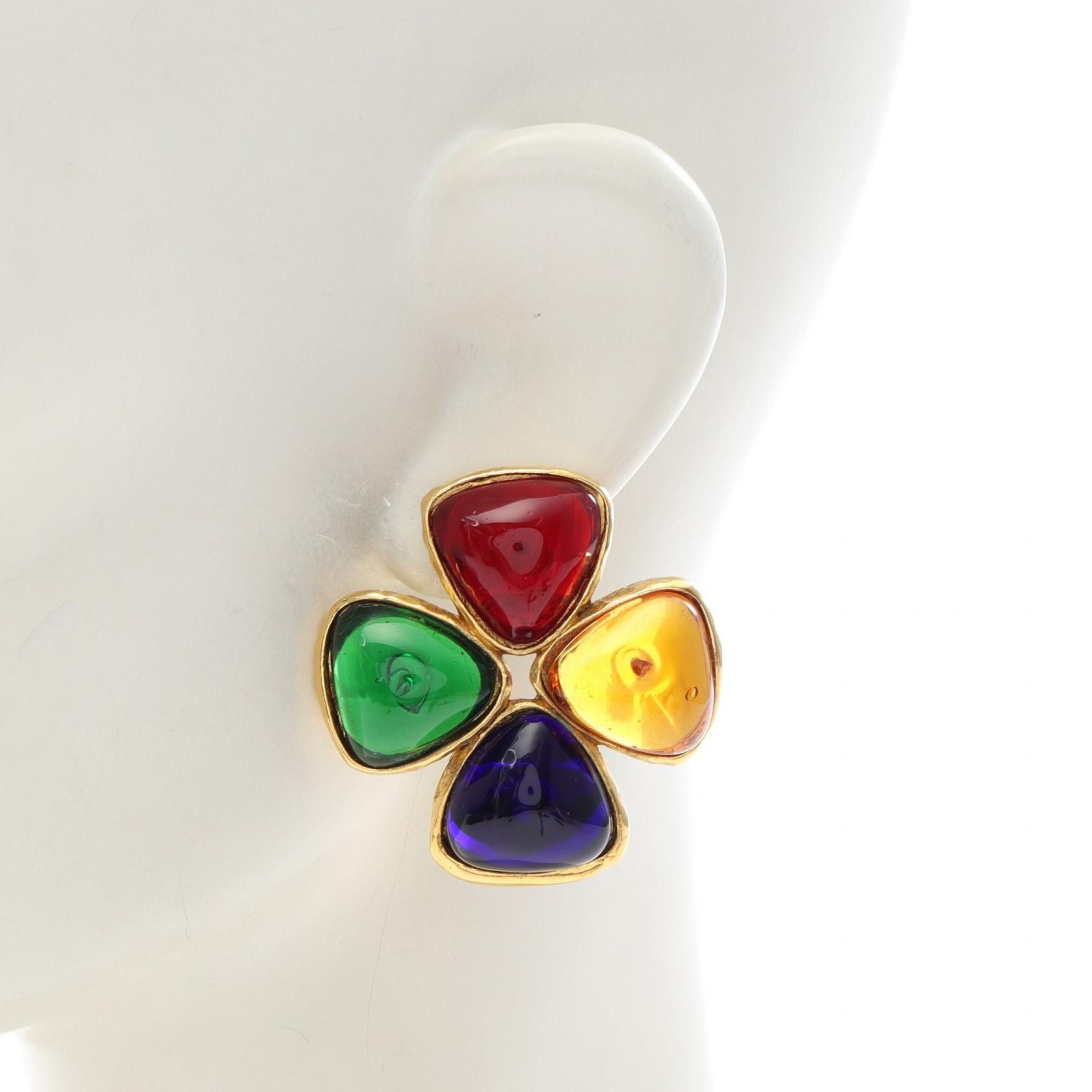 Chanel Chanel Chanel Color Stone Earrings Metal Earrings DUTY FREE for USA Size ONE SIZE - 4 Thumbnail