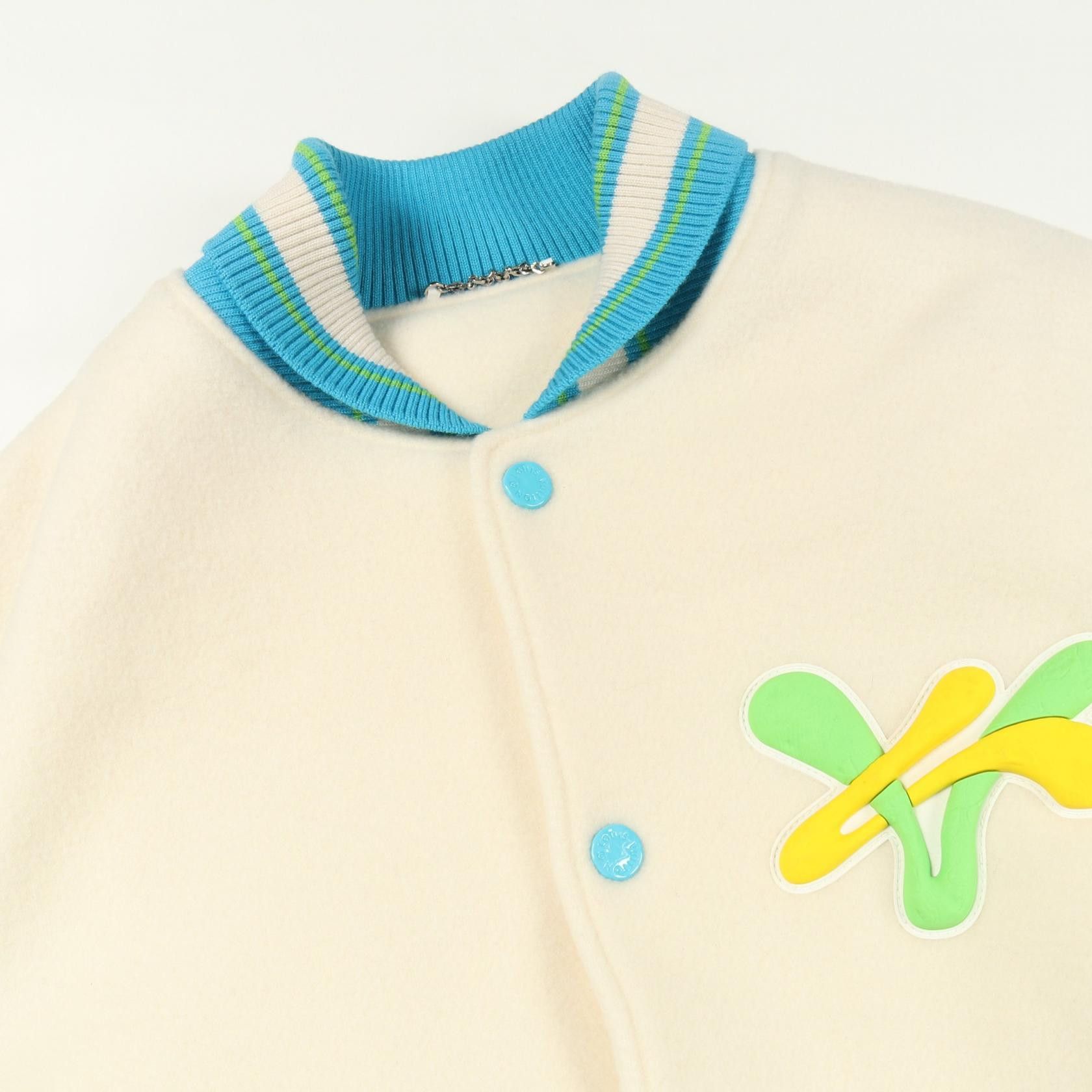 Louis Vuitton Louis Vuitton Louis Vuitton Rainbow Playground Varsity Jacket Wool Leather Jacket Leather Outerwear RM231YC8HOL63E DUTY FREE for USA Size ONE SIZE - 7 Thumbnail