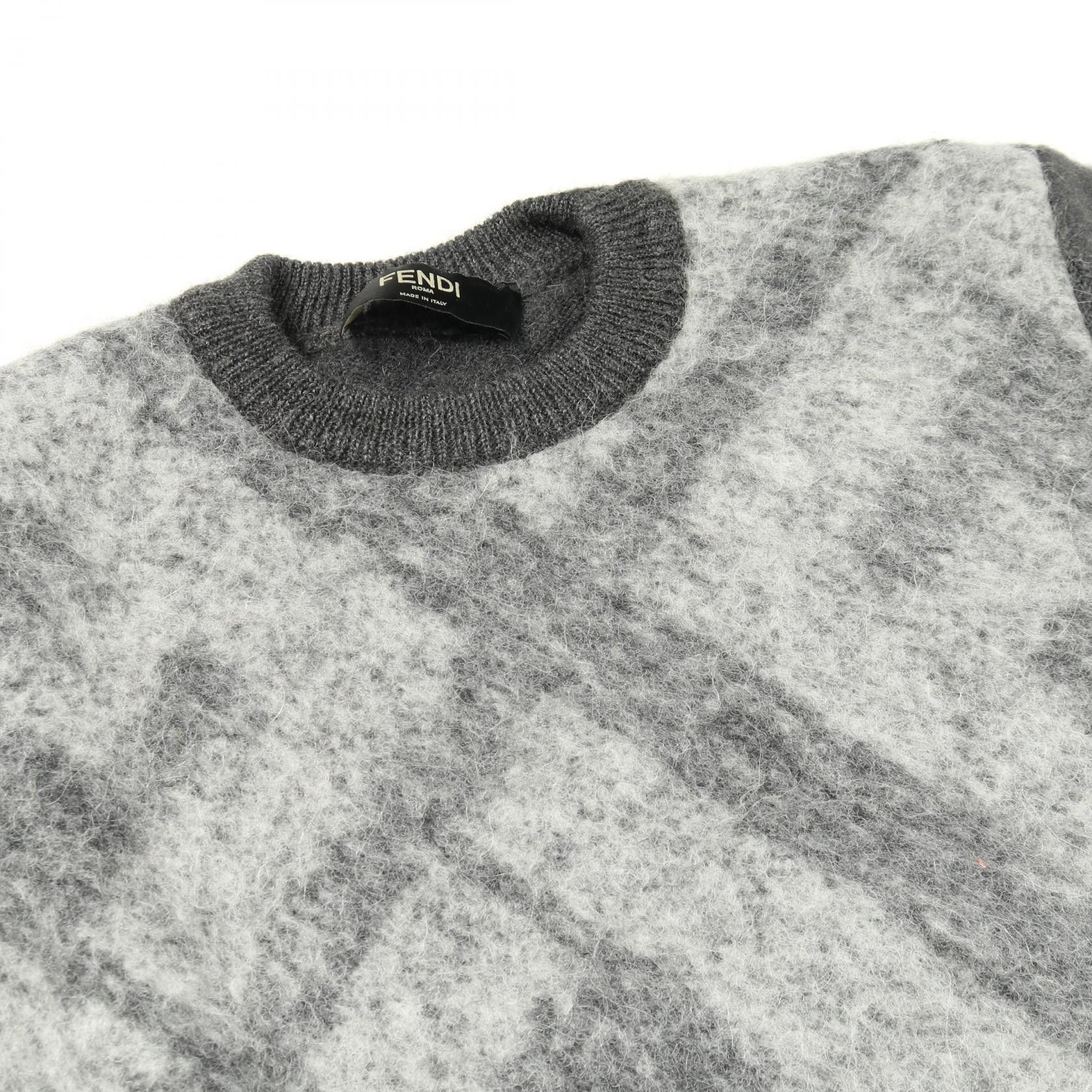Fendi Fendi Fendi FF Pattern Wool Mohair Knit Top Textile Tops FZX091 DUTY FREE for USA Size ONE SIZE - 6 Thumbnail