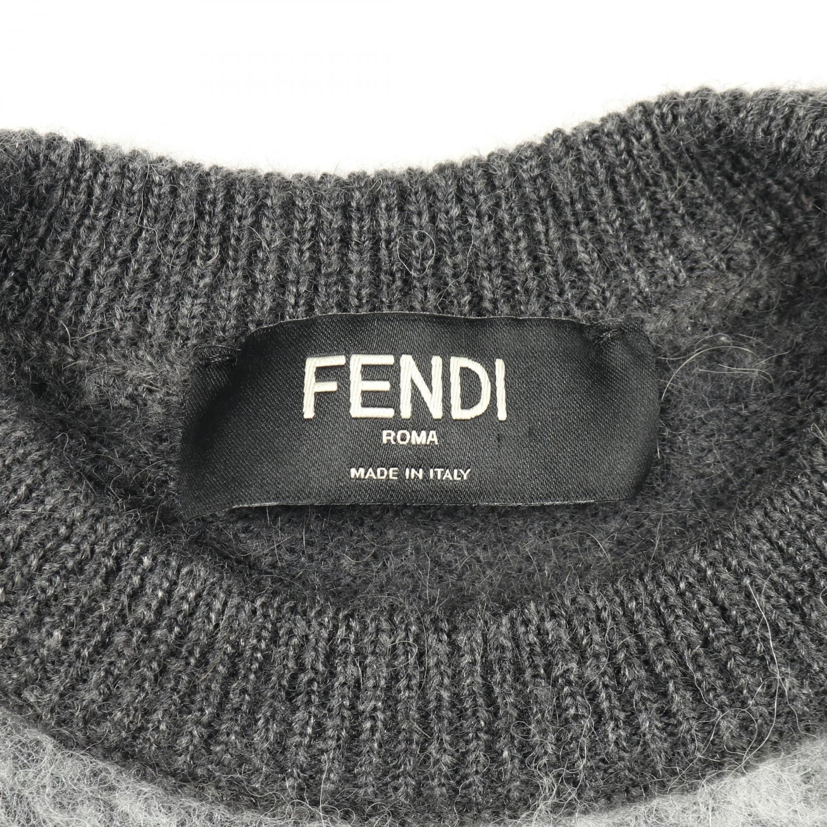 Fendi Fendi Fendi FF Pattern Wool Mohair Knit Top Textile Tops FZX091 DUTY FREE for USA Size ONE SIZE - 3 Thumbnail