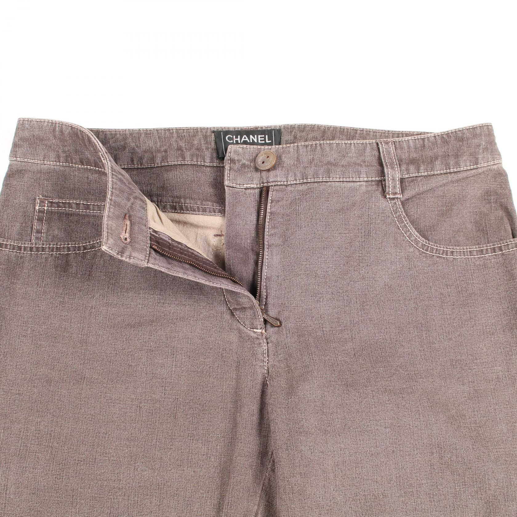 Chanel Chanel Chanel Cotton Denim Pants Textile Bottoms DUTY FREE for USA Size ONE SIZE - 6 Thumbnail
