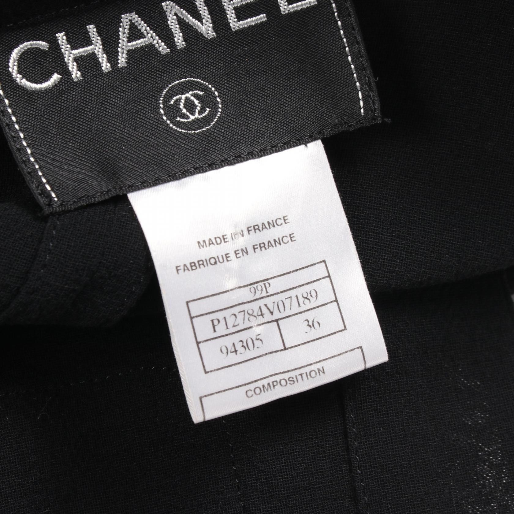 Chanel Chanel Chanel Wool Collarless Suit Textile Suits P12784V07189 DUTY FREE for USA Size ONE SIZE - 6 Thumbnail