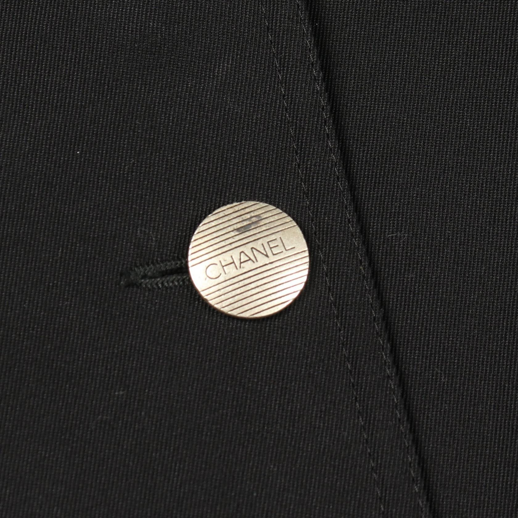 Chanel Chanel Chanel Logo Button Wool Coat Textile Outerwear P10260V06351 DUTY FREE for USA Size ONE SIZE - 5 Thumbnail