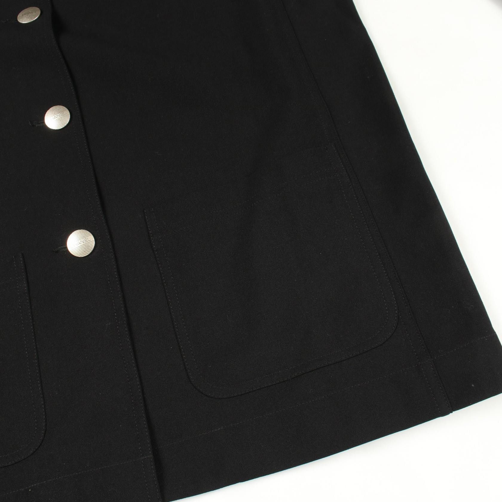 Chanel Chanel Chanel Logo Button Wool Coat Textile Outerwear P10260V06351 DUTY FREE for USA Size ONE SIZE - 7 Thumbnail