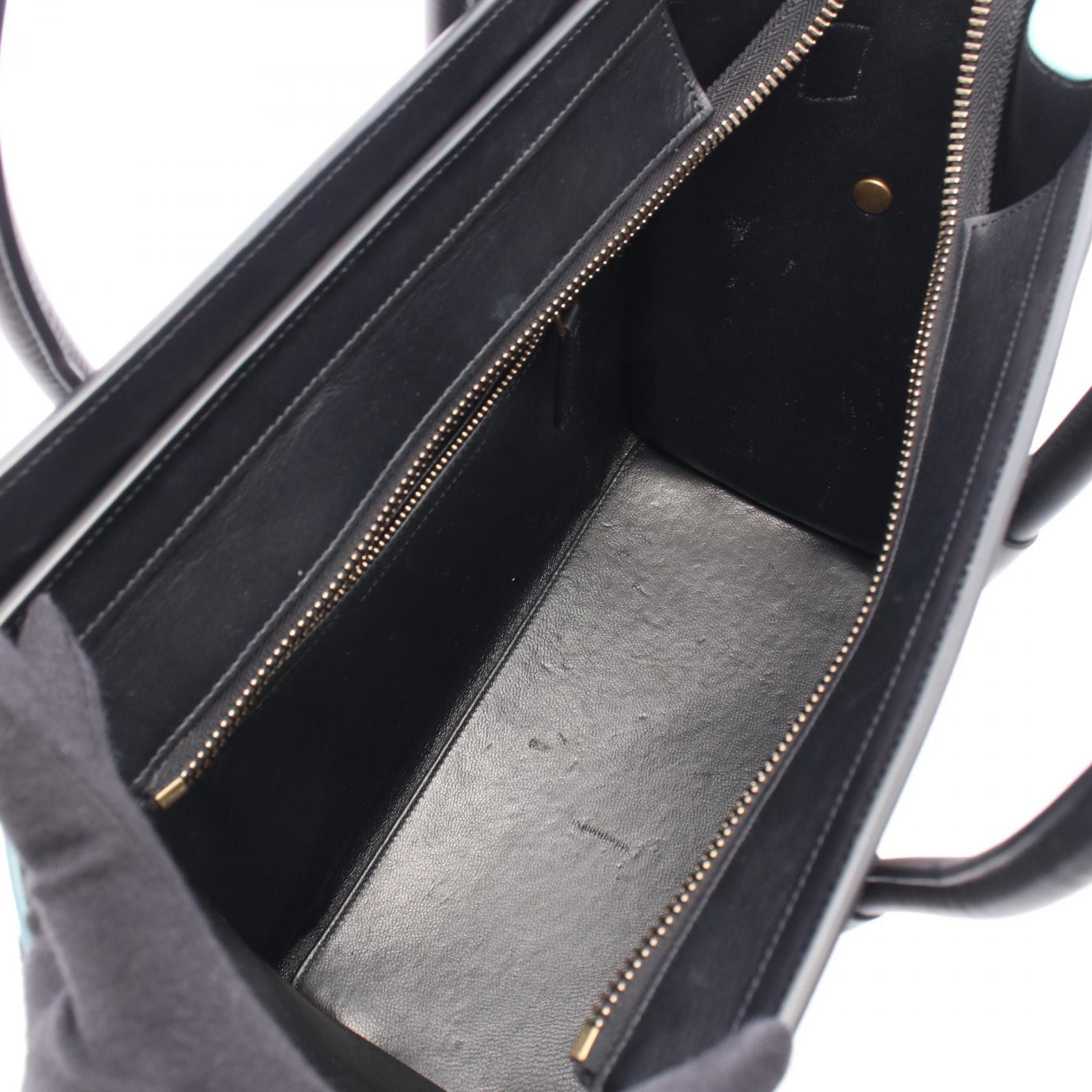 Celine Celine CELINE Luggage Micro Shopper Leather Tote Bag Leather Tote Bag S-CU-4197 DUTY FREE for USA Size ONE SIZE - 3 Thumbnail