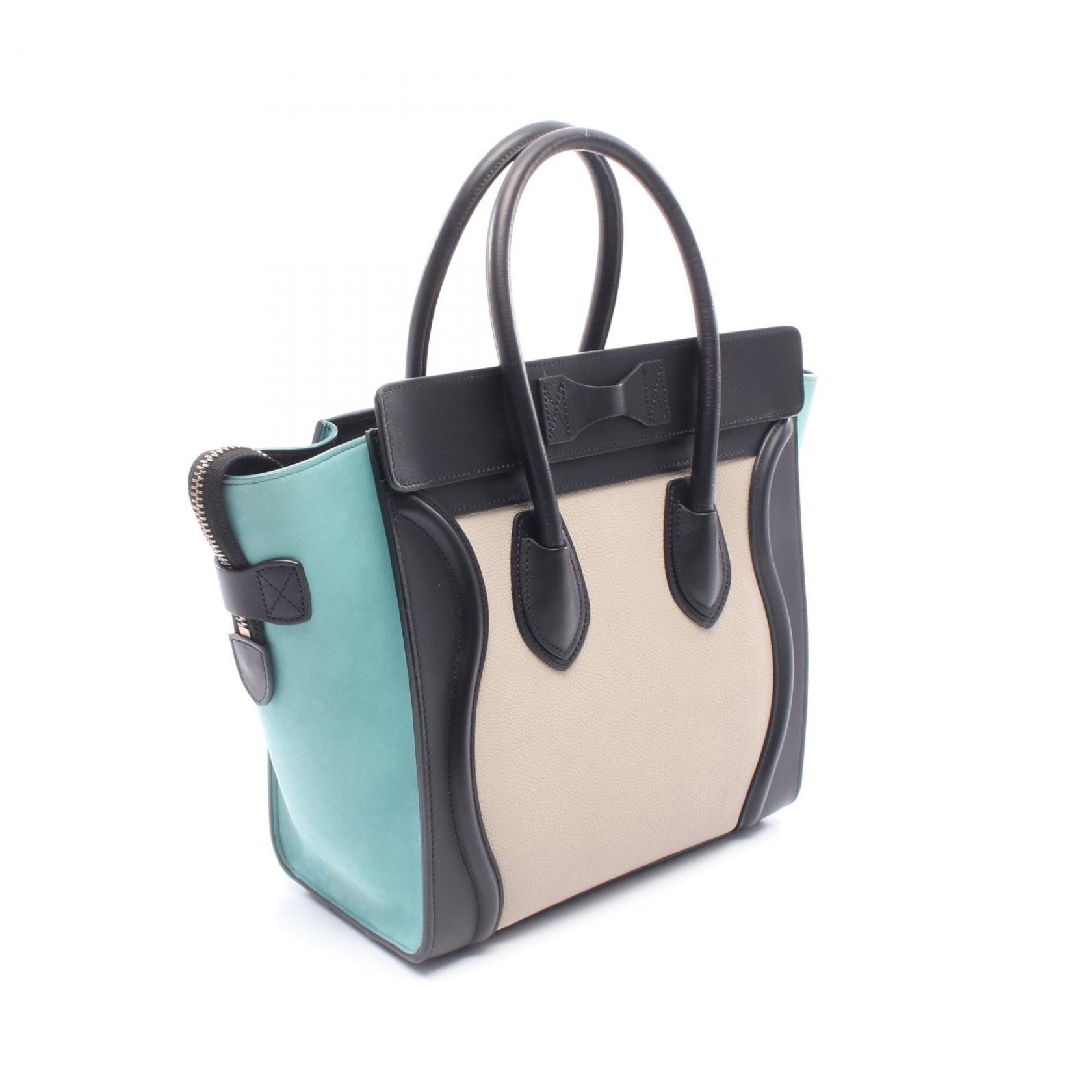 Celine Celine CELINE Luggage Micro Shopper Leather Tote Bag Leather Tote Bag S-CU-4197 DUTY FREE for USA Size ONE SIZE - 2 Thumbnail