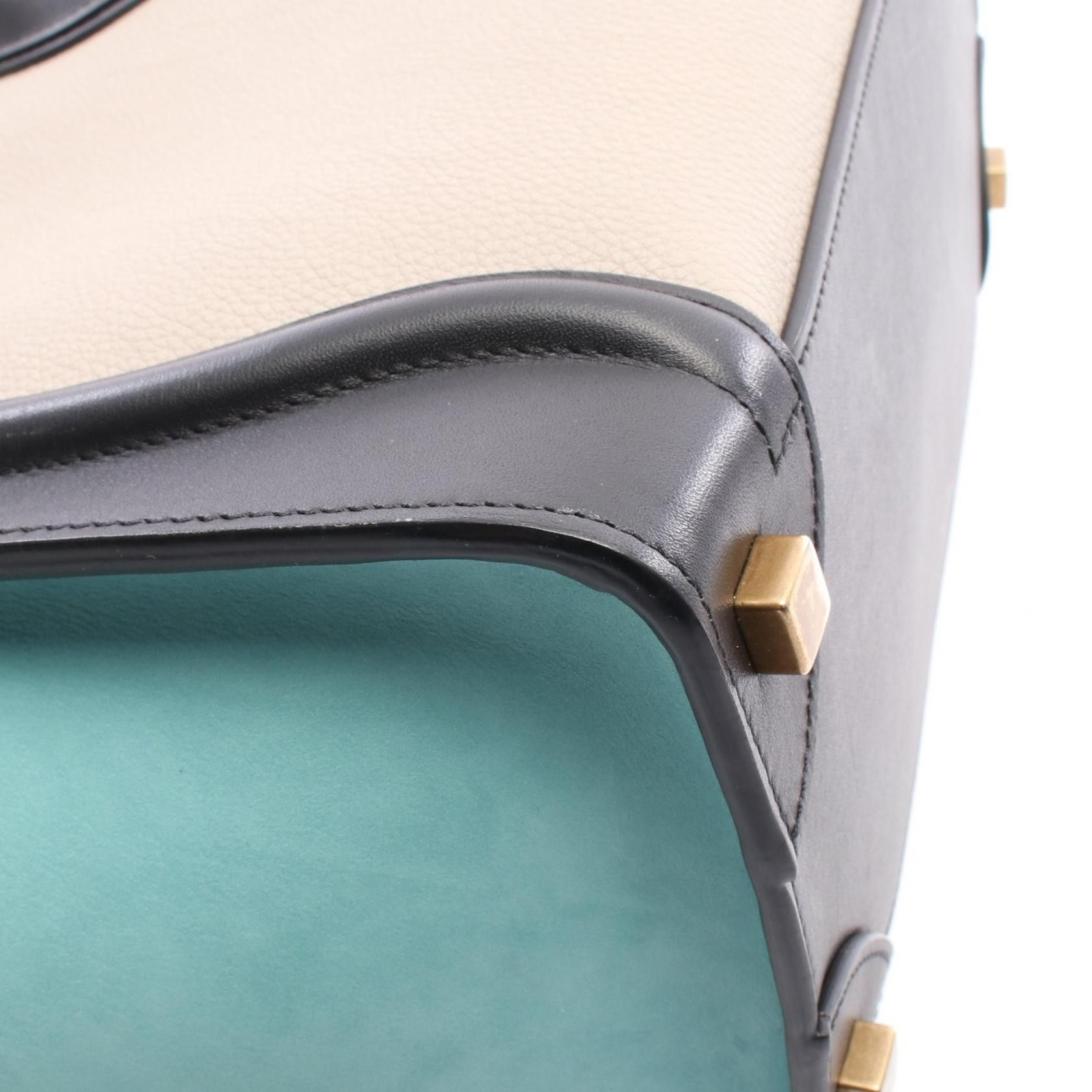 Celine Celine CELINE Luggage Micro Shopper Leather Tote Bag Leather Tote Bag S-CU-4197 DUTY FREE for USA Size ONE SIZE - 5 Thumbnail