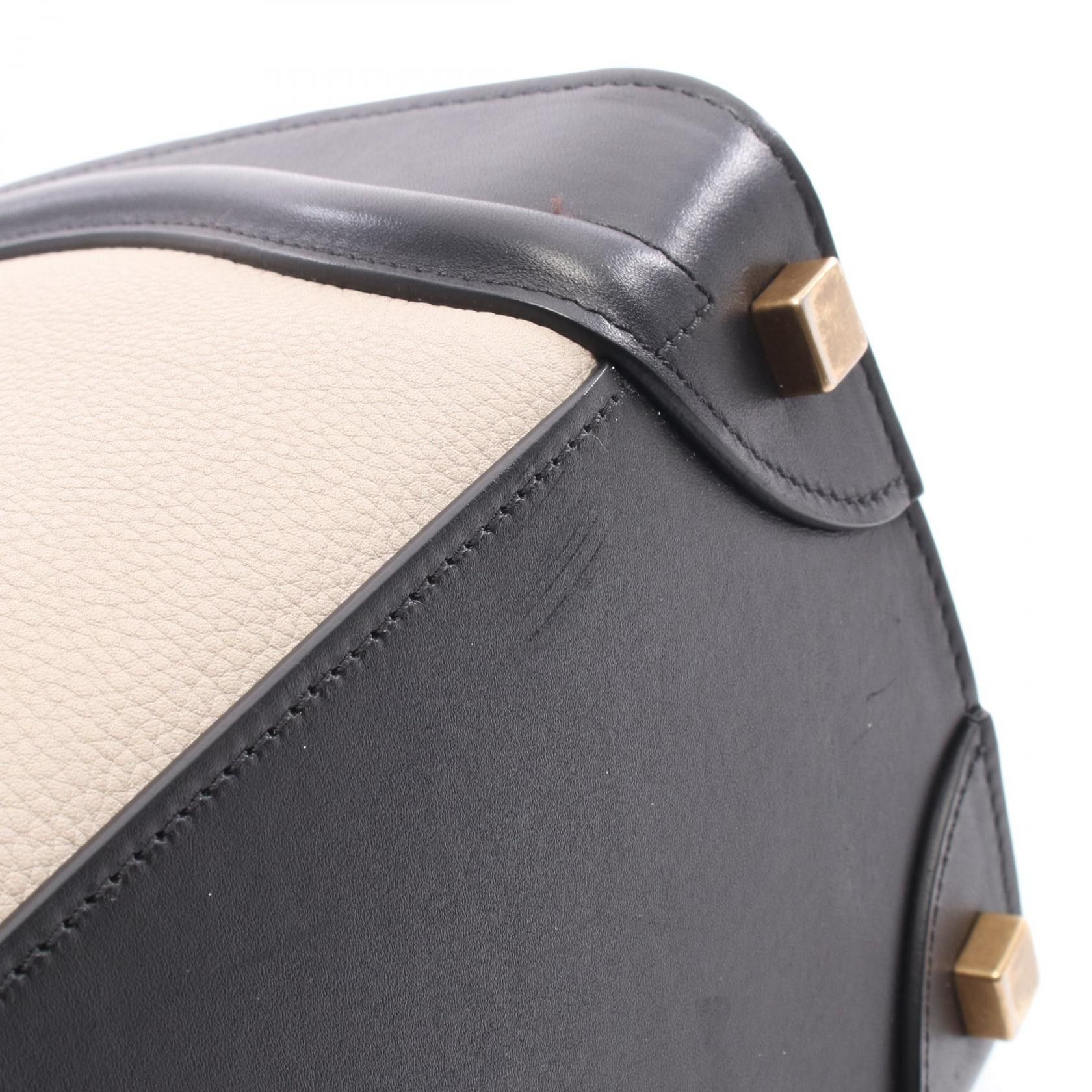 Celine Celine CELINE Luggage Micro Shopper Leather Tote Bag Leather Tote Bag S-CU-4197 DUTY FREE for USA Size ONE SIZE - 6 Thumbnail