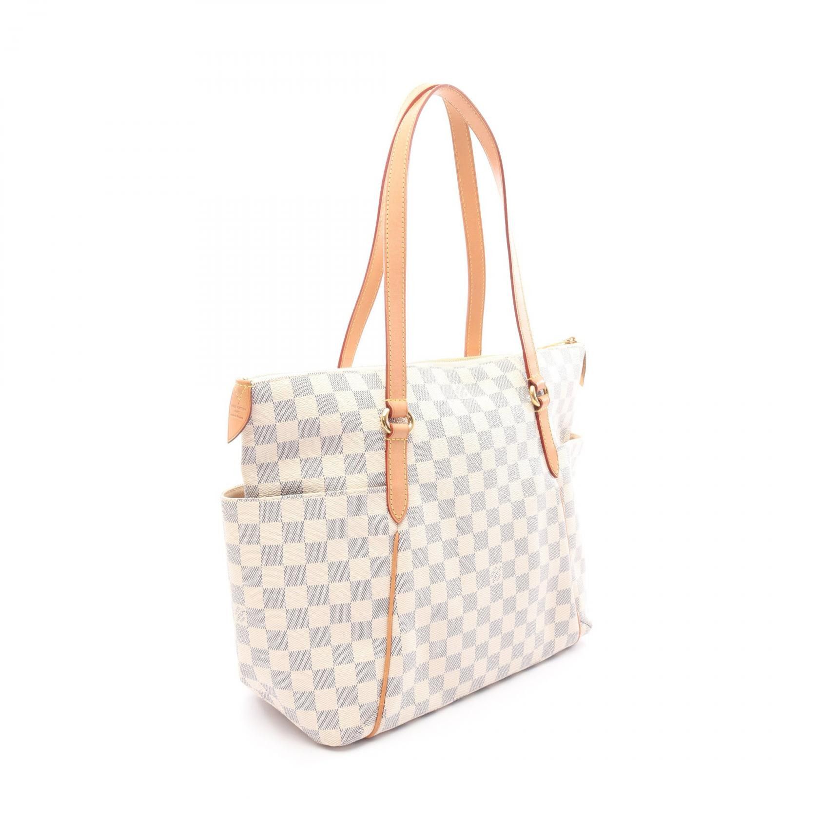 Louis Vuitton Louis Vuitton Louis Vuitton Totally Damier Azur Coated Canvas Tote Bag Textile Tote Bag N51262 DUTY FREE for USA Size ONE SIZE - 2 Thumbnail