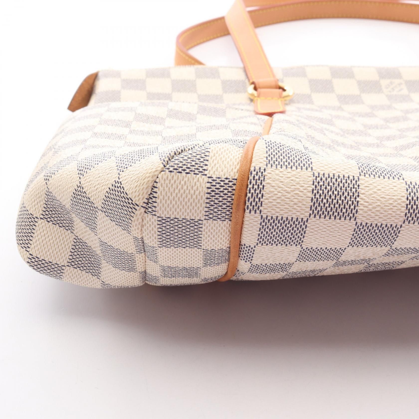 Louis Vuitton Louis Vuitton Louis Vuitton Totally Damier Azur Coated Canvas Tote Bag Textile Tote Bag N51262 DUTY FREE for USA Size ONE SIZE - 9 Thumbnail