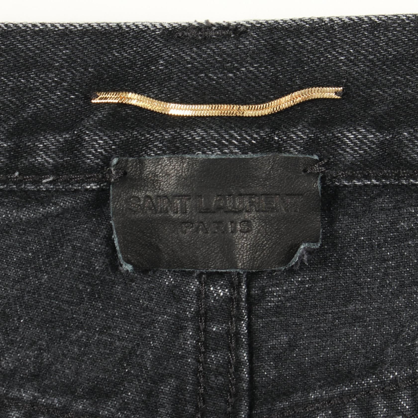 Yves Saint Laurent Yves Saint Laurent Saint Laurent Paris Cotton Denim Pants Textile Jeans 480678 DUTY FREE for USA Size ONE SIZE - 3 Thumbnail