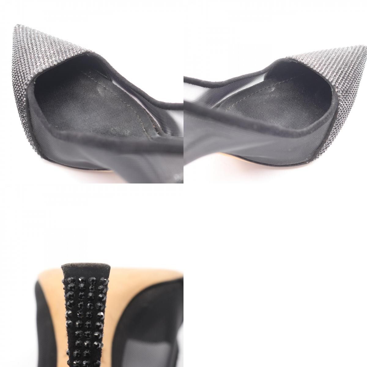 Dior Dior Christian Dior Mesh Rhinestone Pumps Textile Shoes DUTY FREE for USA Size ONE SIZE - 10 Thumbnail