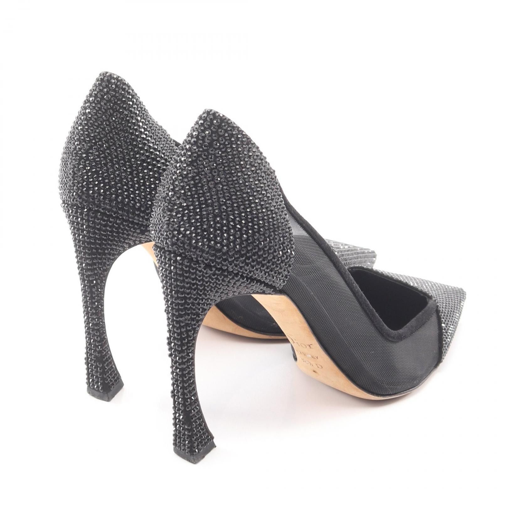 Dior Dior Christian Dior Mesh Rhinestone Pumps Textile Shoes DUTY FREE for USA Size ONE SIZE - 2 Thumbnail