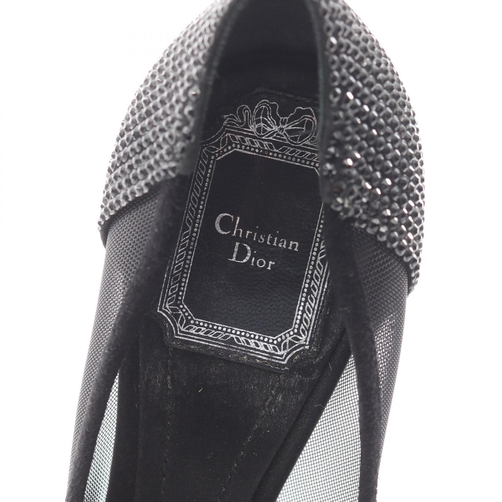 Dior Dior Christian Dior Mesh Rhinestone Pumps Textile Shoes DUTY FREE for USA Size ONE SIZE - 5 Thumbnail