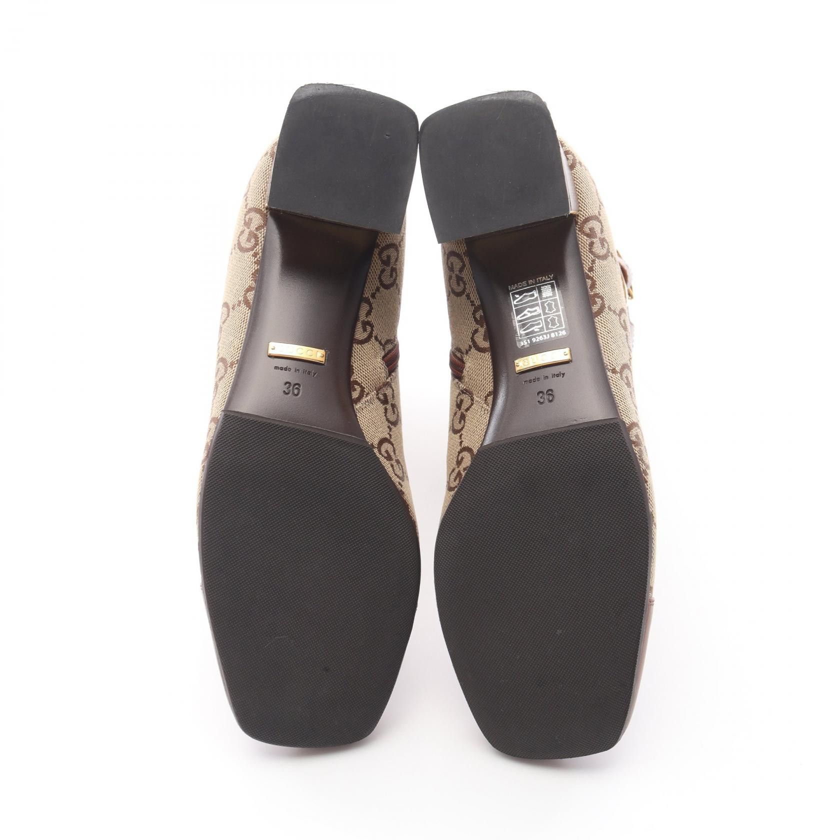 Gucci Gucci Gucci GG Canvas Leather Boots Leather Shoes DUTY FREE for USA Size ONE SIZE - 4 Thumbnail