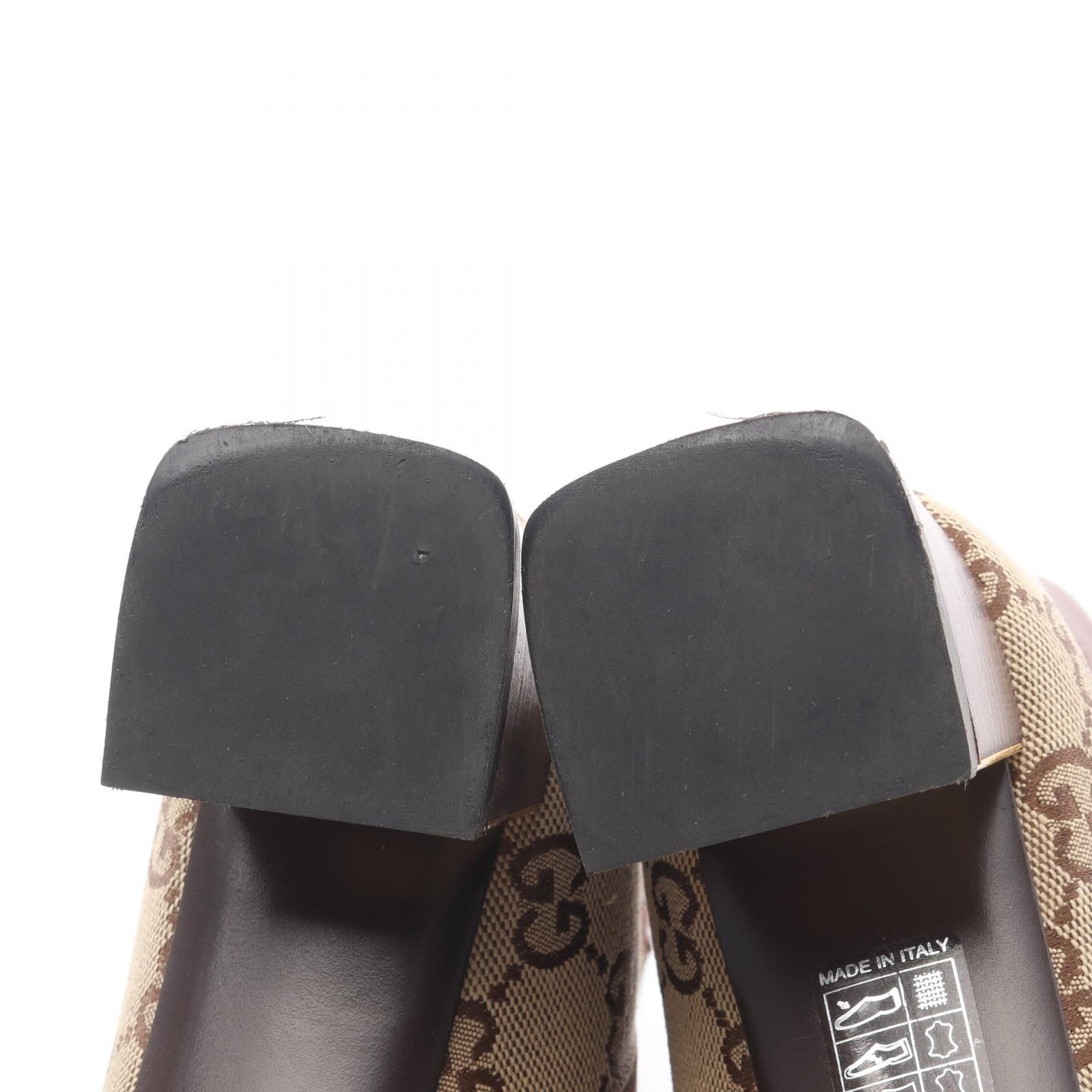 Gucci Gucci Gucci GG Canvas Leather Boots Leather Shoes DUTY FREE for USA Size ONE SIZE - 7 Thumbnail
