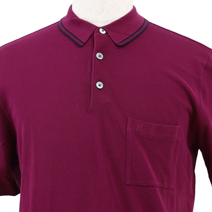 Hermes Hermes Hermes Cotton Polo Shirt Textile Tops DUTY FREE for USA Size ONE SIZE - 2 Thumbnail