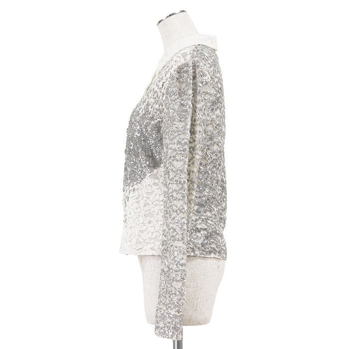 Louis Vuitton Louis Vuitton Louis Vuitton Lace Embroidered Sequin Shirt Textile Tops 2019AW DUTY FREE for USA Size ONE SIZE - 13 Thumbnail