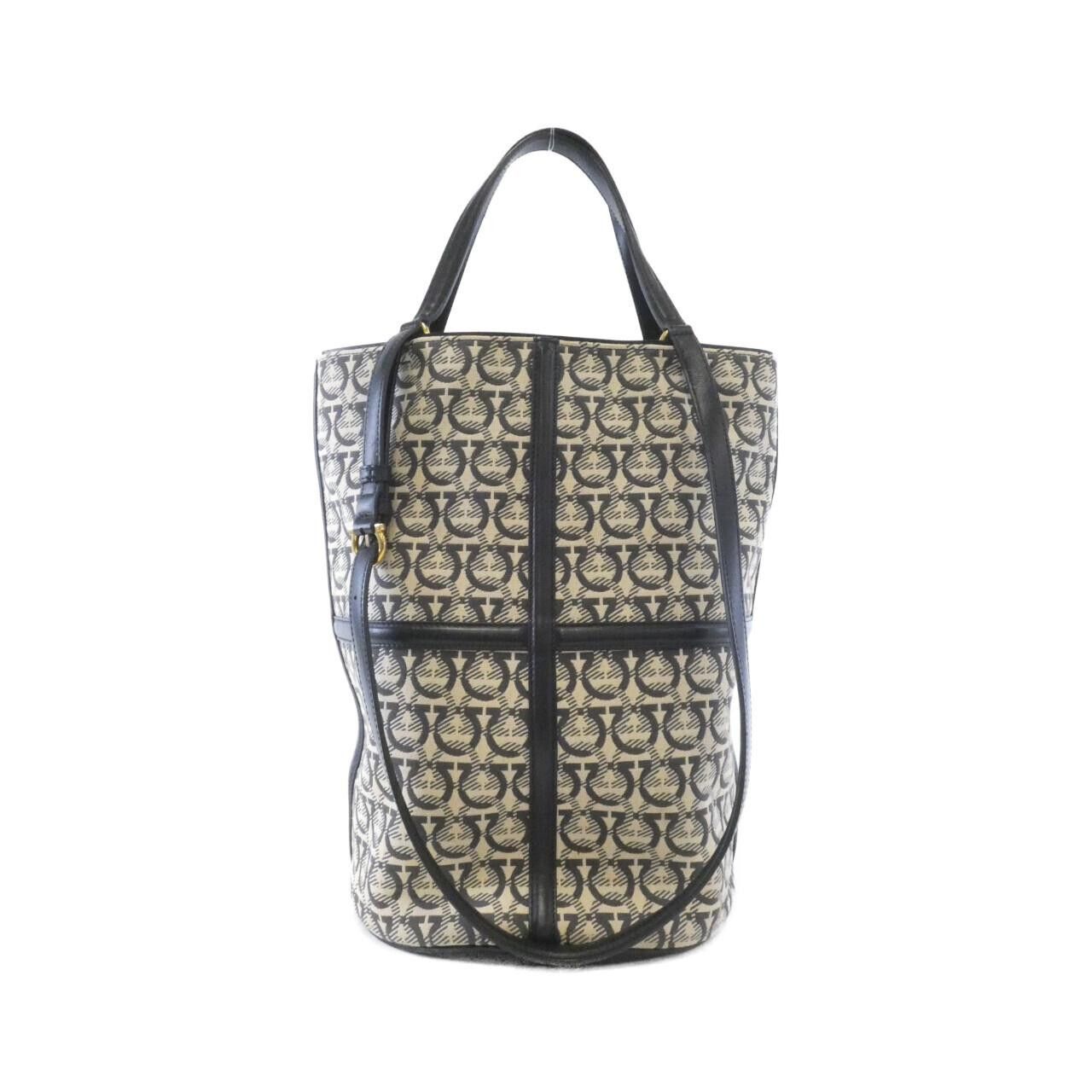 Salvatore Ferragamo Salvatore Ferragamo Salvatore Ferragamo Canvas Leather Handbag Leather Shoulder Bag 21H932 DUTY FREE for USA Size ONE SIZE - 2 Thumbnail