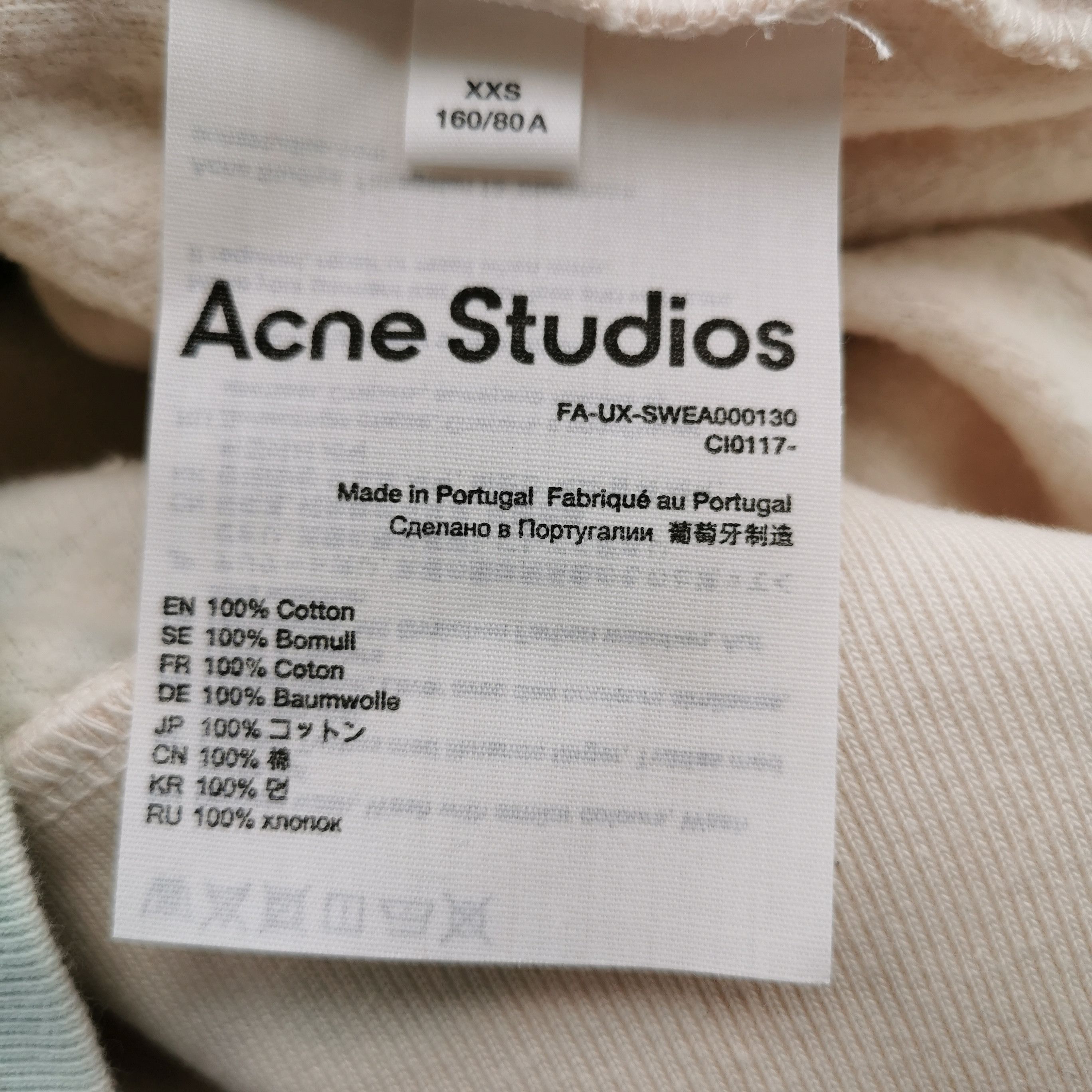 Acne Studios Acne Studios Men xxs Sweatshirts Hoodies Size US XXS / EU 40 - 7 Thumbnail