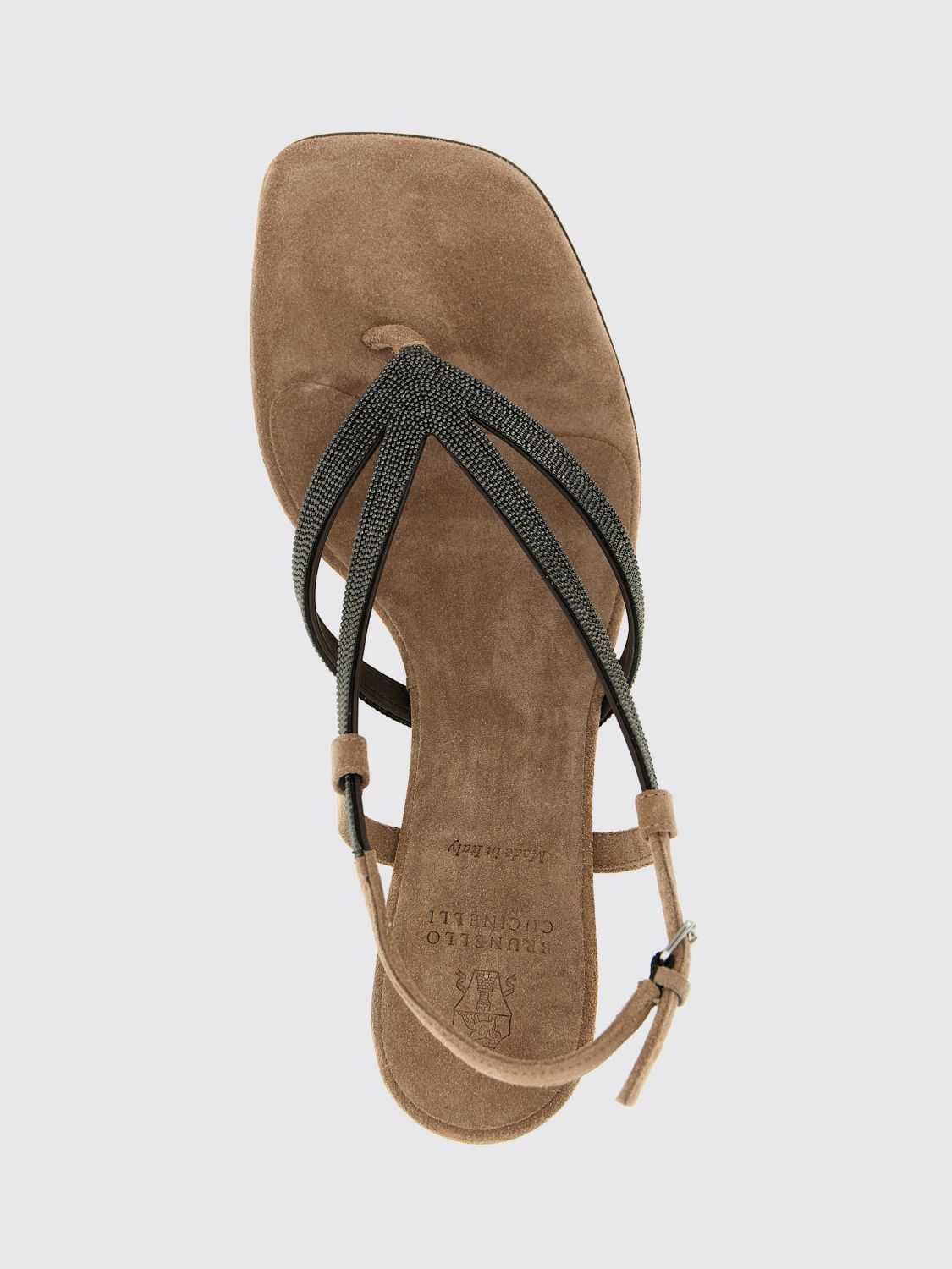 Brunello Cucinelli Brunello Cucinelli Heeled Sandal Woman Beige Size US 7 / IT 37 - 4 Thumbnail