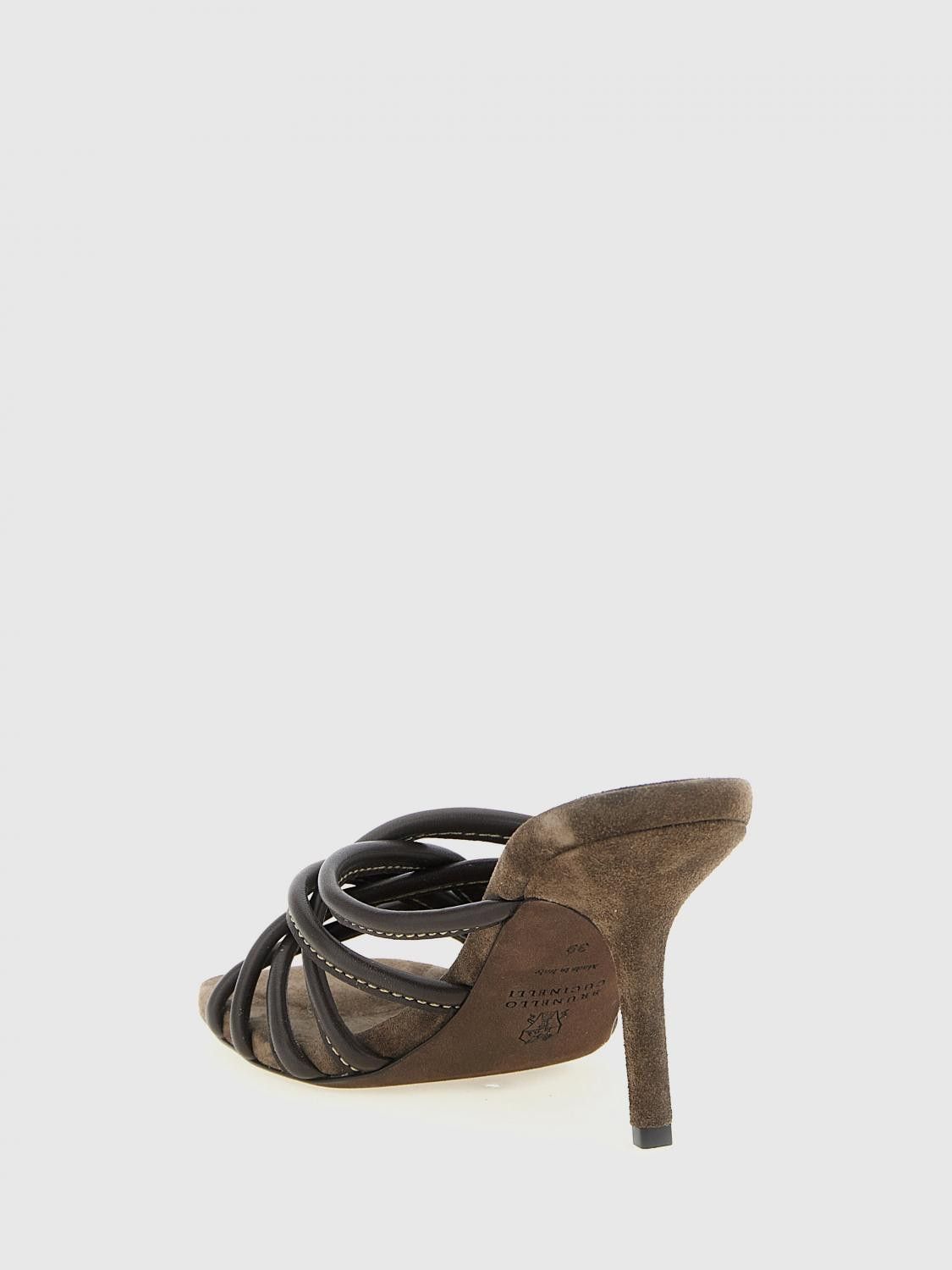 Brunello Cucinelli Brunello Cucinelli Heeled Sandal Woman Brown Size US 8.5 / IT 38.5 - 3 Thumbnail