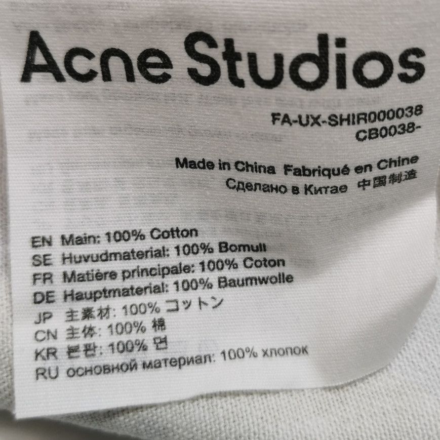 Acne Studios Acne Studios Men s Button Ups Size US S / EU 44-46 / 1 - 7 Thumbnail