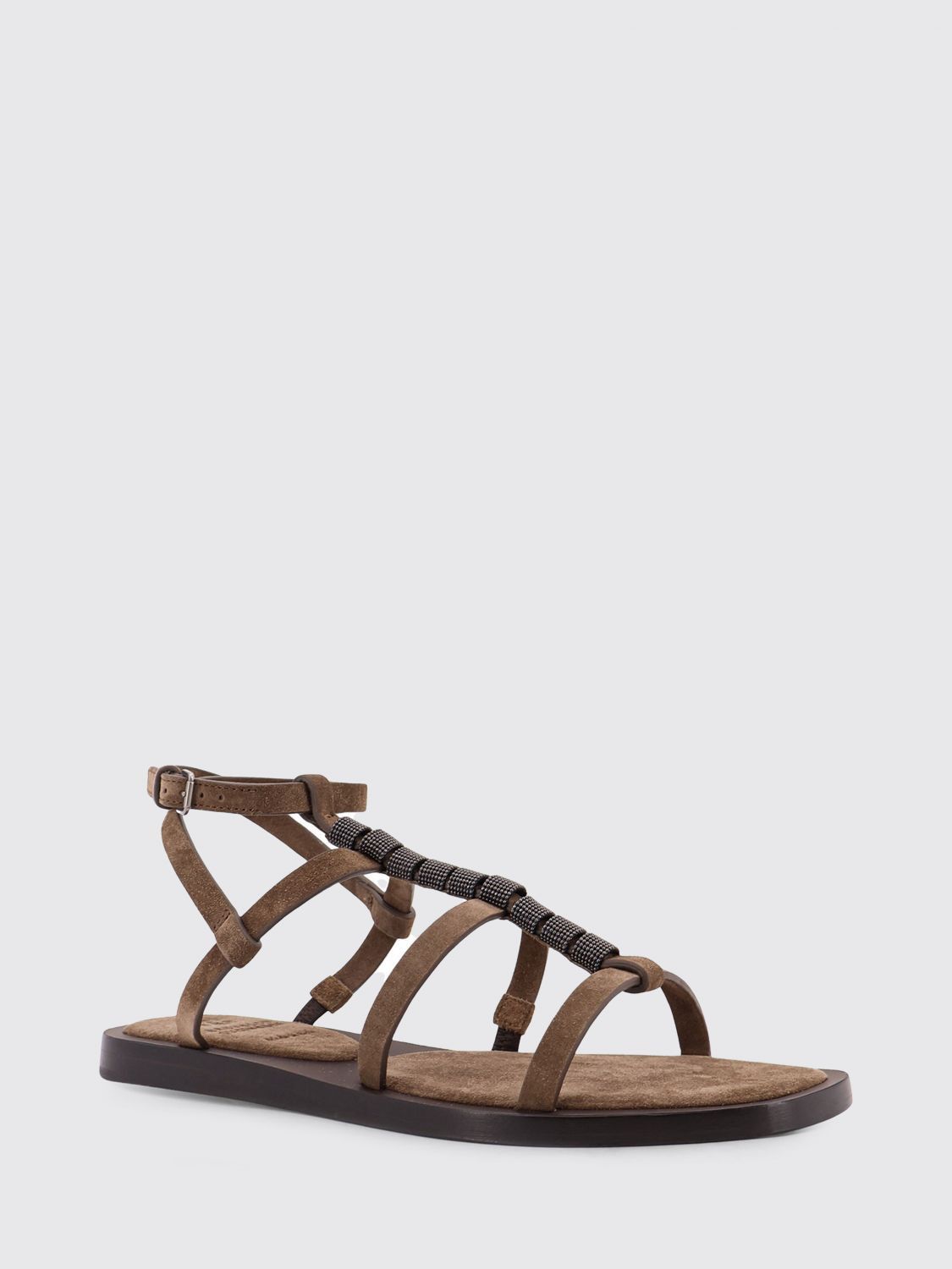 Brunello Cucinelli Brunello Cucinelli Heeled Sandal Woman Mud Size US 9 / IT 39 - 2 Thumbnail