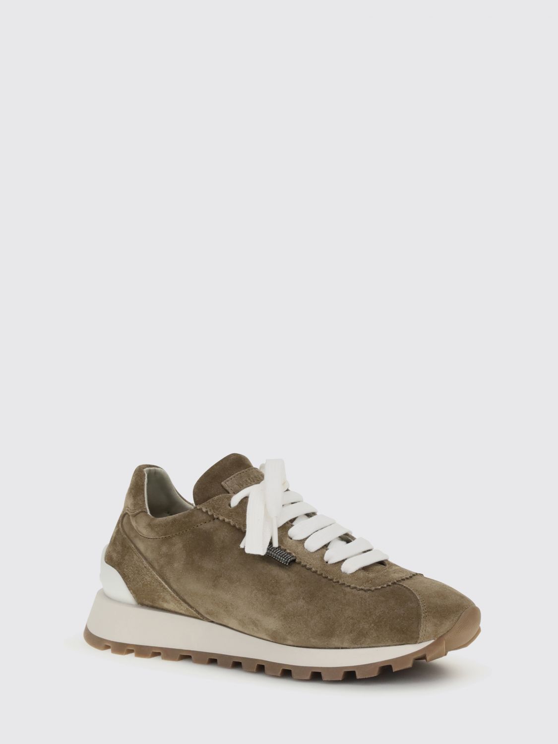 Brunello Cucinelli Brunello Cucinelli Sneakers Woman Mud Size US 11 / IT 41 - 2 Thumbnail