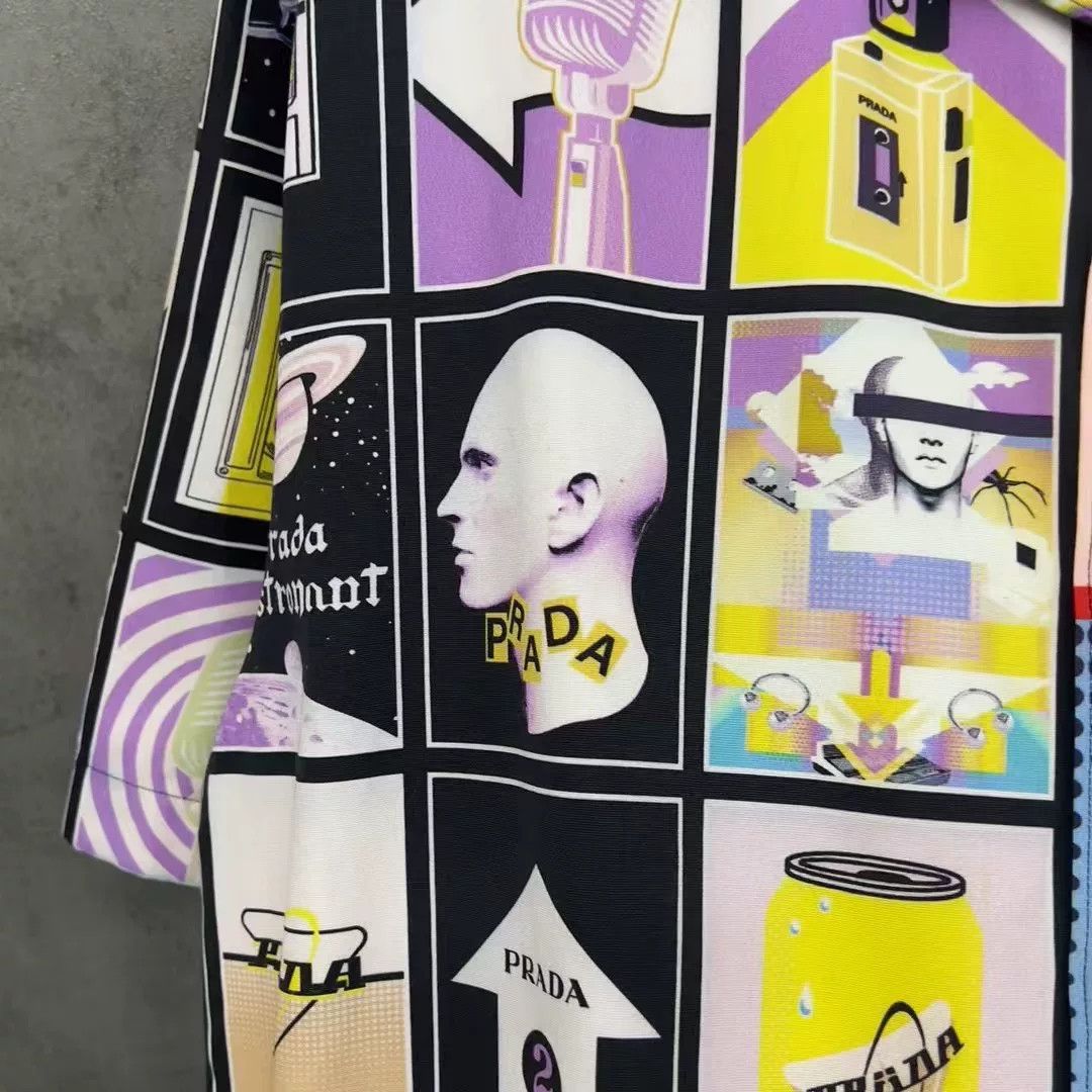 Prada Prada Graphic Patchwork Short Sleeve Shirt S Size US S / EU 44-46 / 1 - 4 Thumbnail