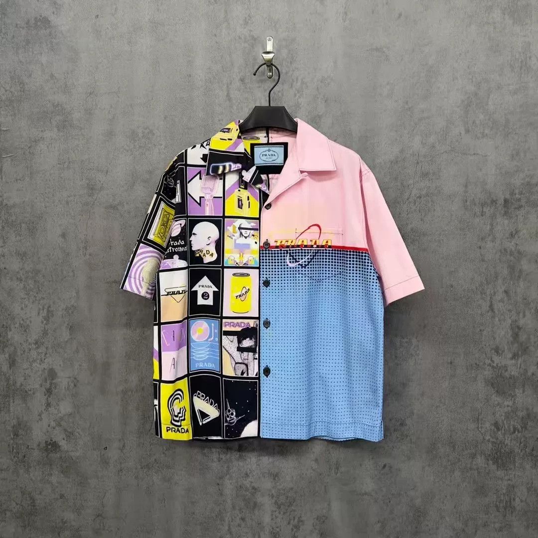 Prada Prada Graphic Patchwork Short Sleeve Shirt S Size US S / EU 44-46 / 1 - 2 Thumbnail