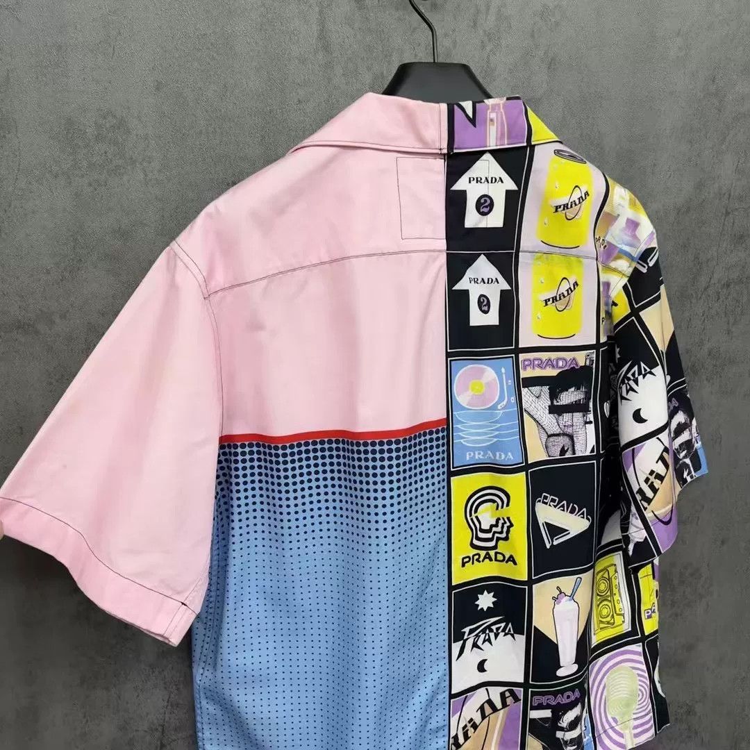 Prada Prada Graphic Patchwork Short Sleeve Shirt S Size US S / EU 44-46 / 1 - 3 Thumbnail