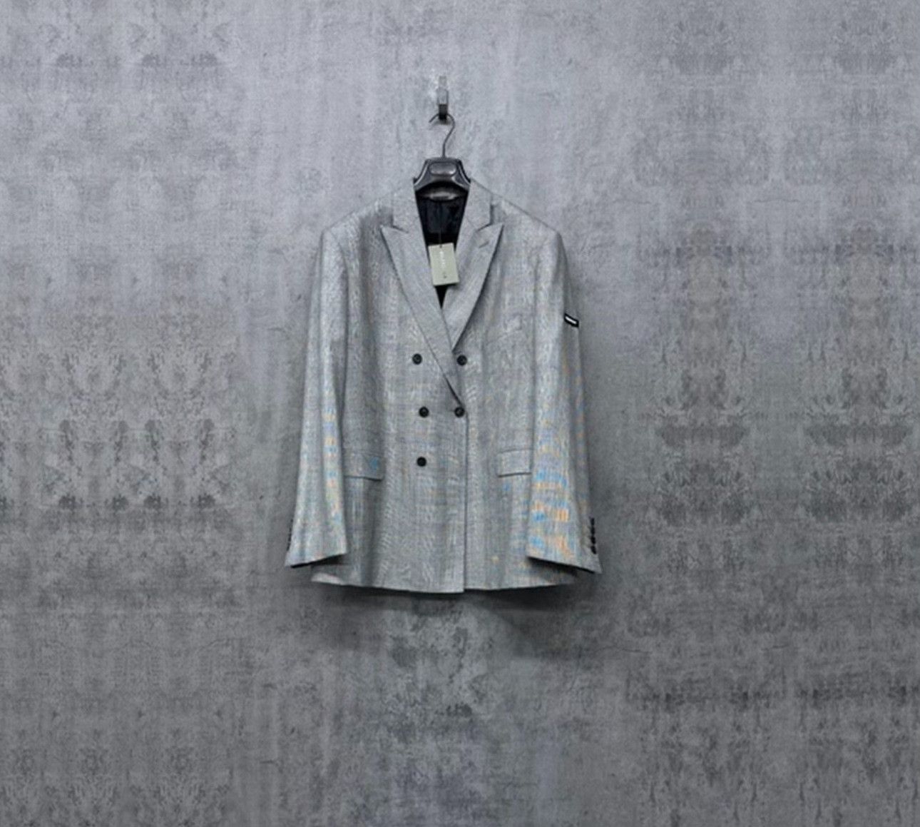 Balenciaga Balenciaga Houndstooth Logo Blazer 36R Size 36R - 2 Thumbnail