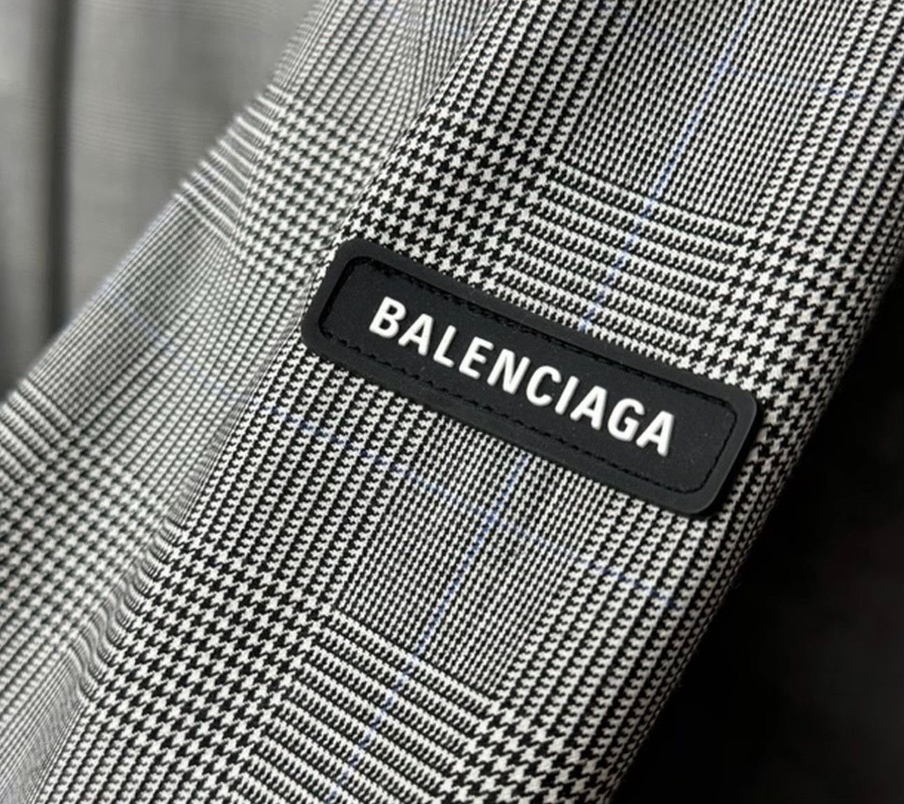 Balenciaga Balenciaga Houndstooth Logo Blazer 36R Size 36R - 4 Thumbnail