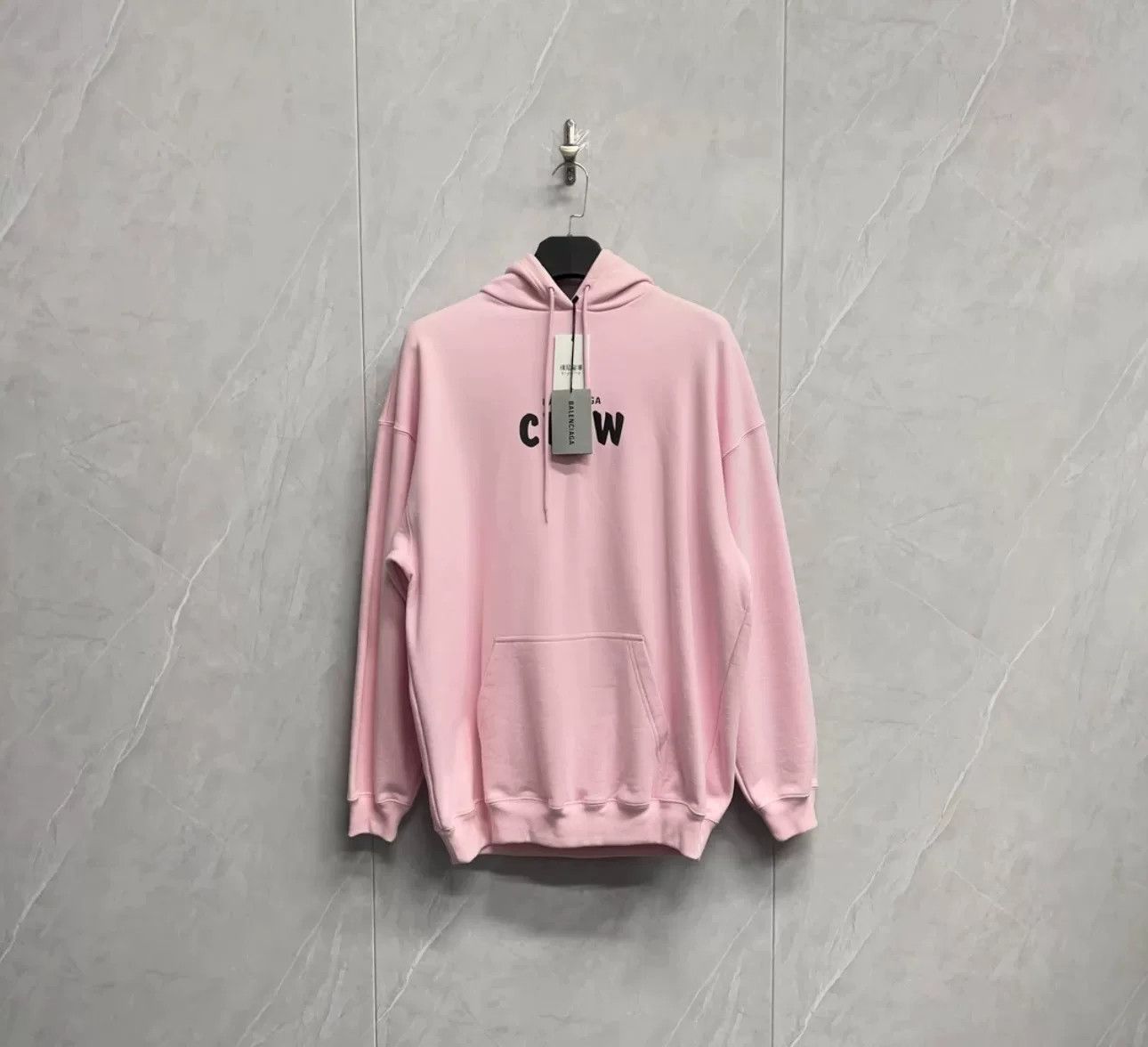 Balenciaga Balenciaga Crew Logo Pink Hoodie Size M Size US M / EU 48-50 / 2 - 2 Thumbnail