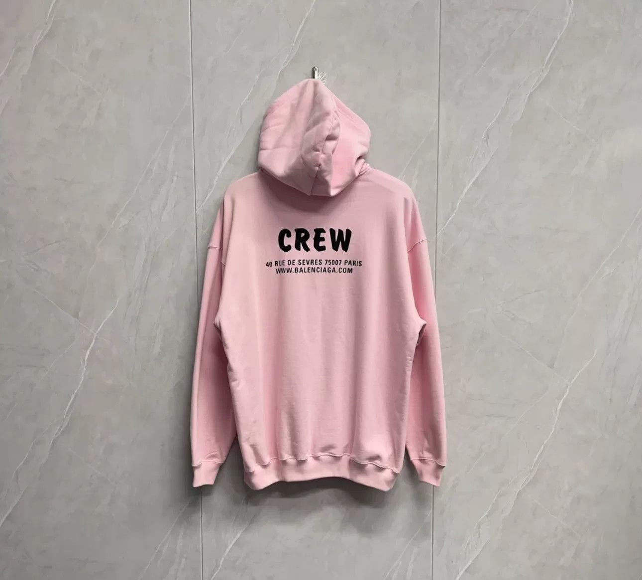 Balenciaga Balenciaga Crew Logo Pink Hoodie Size M Size US M / EU 48-50 / 2 - 4 Thumbnail