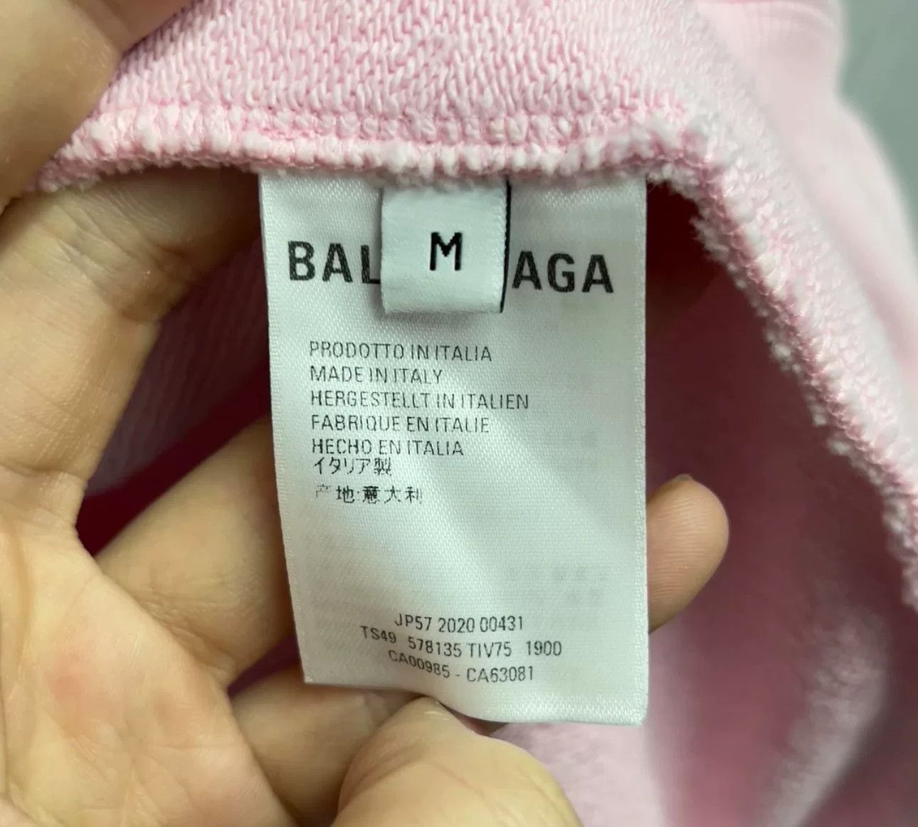 Balenciaga Balenciaga Crew Logo Pink Hoodie Size M Size US M / EU 48-50 / 2 - 5 Thumbnail