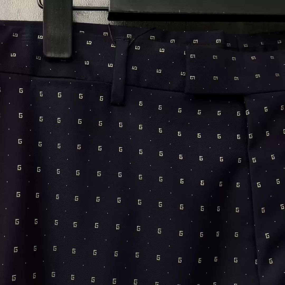 Gucci Gucci All-over Logo Wool Formal Trousers 42R Size 42R - 3 Thumbnail
