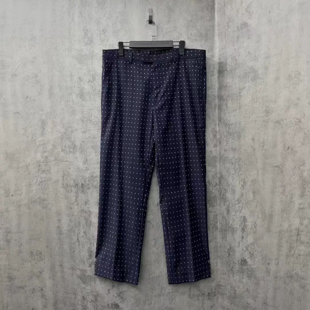 Gucci Gucci All-over Logo Wool Formal Trousers 42R Size 42R - 2 Thumbnail