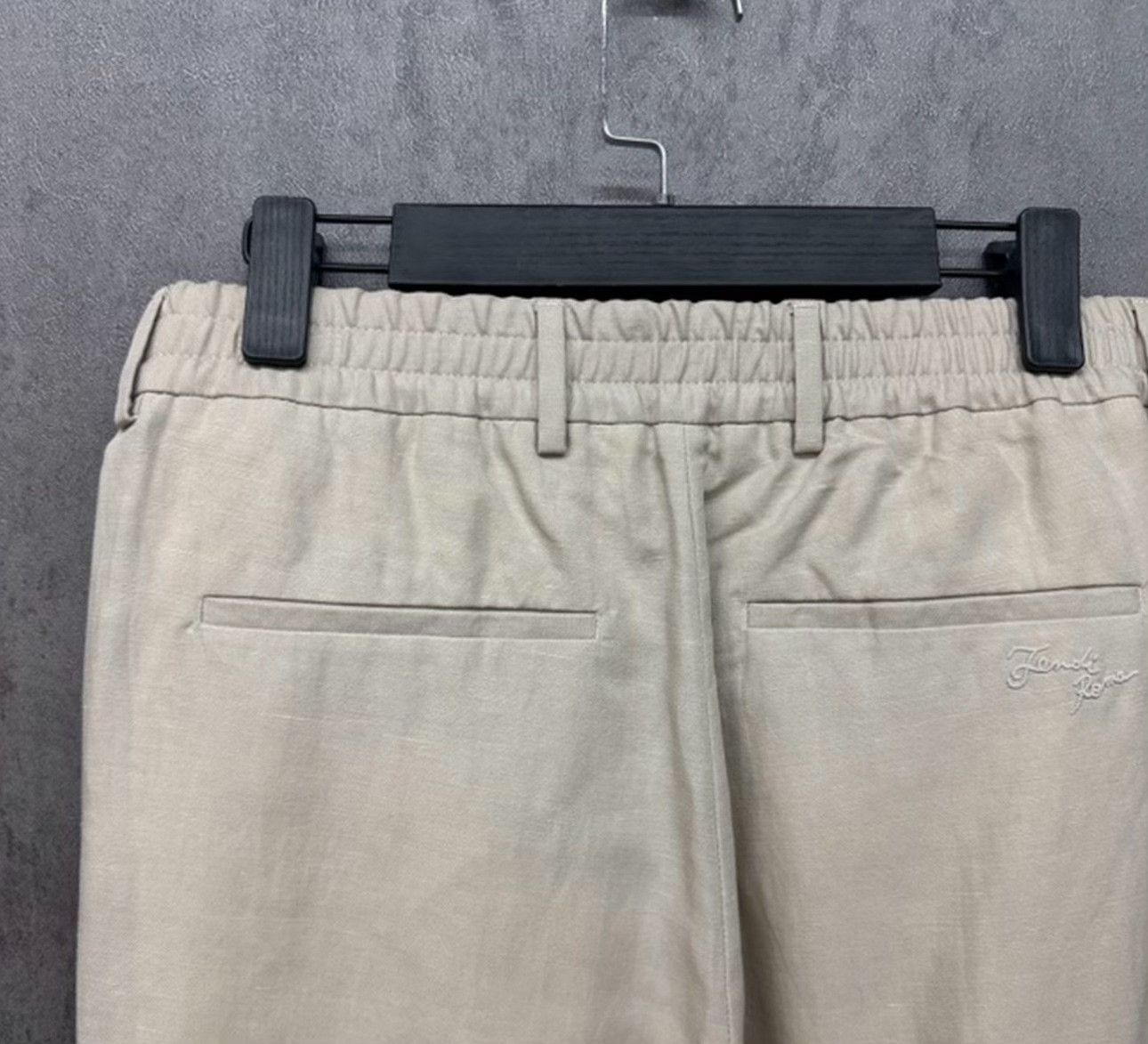 Fendi Fendi Logo Embroidered Linen Casual Pants EU 46 Size US 30 / EU 46 - 4 Thumbnail